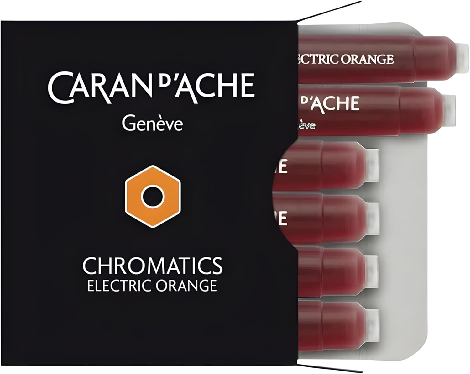 Caran D'Ache CD8021.049 Ink Cartridges - Organic Brown (Pack of 6)