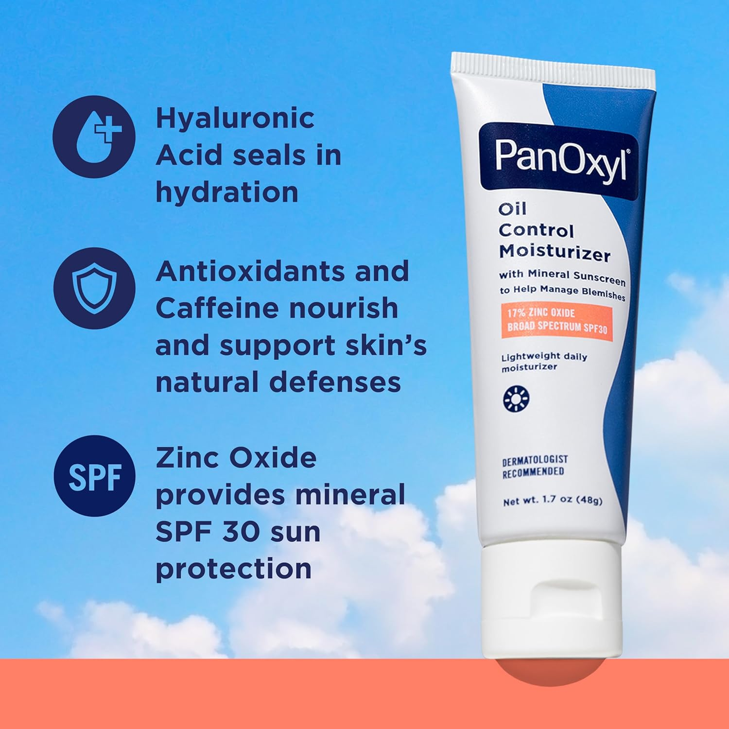 Panoxyl AM Oil Control Moisturizer, NEW Sheer Formula, Absorbs Excess Oil and Reduces Shine, with Mineral Sunscreen for Acne Prone and Oily and All Skin Tones - 1.7 Oz image number 6