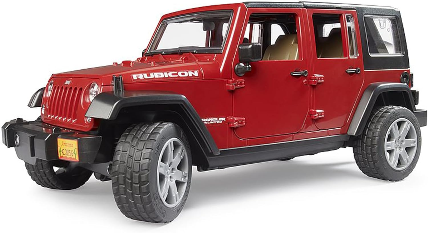 Bruder Jeep Wrangler Unlimited Rubicon with Trailer and CAT Skid Steer 02525 - Jeep Only image number 2