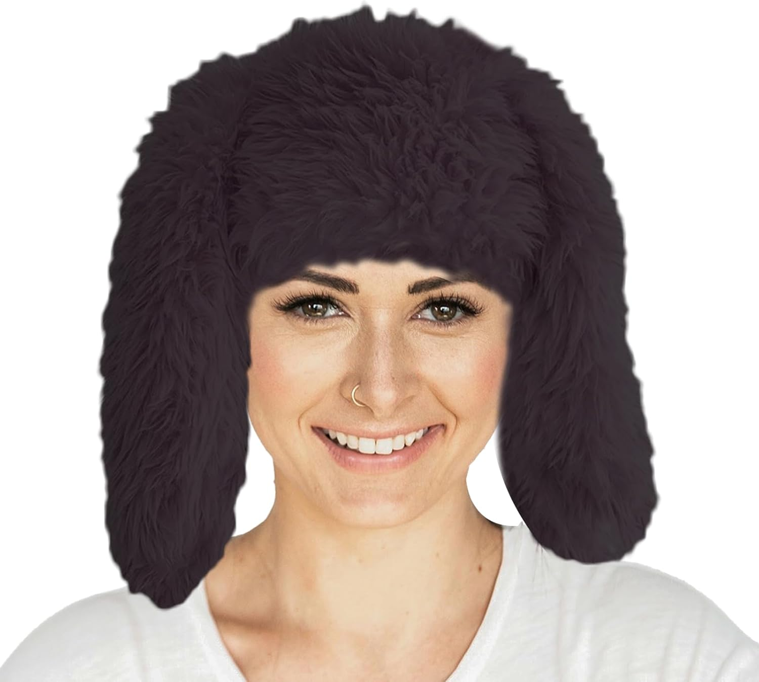 CENZICOM Plush Bunny Beanie Hat with Long Ears, Winter Hat for Women