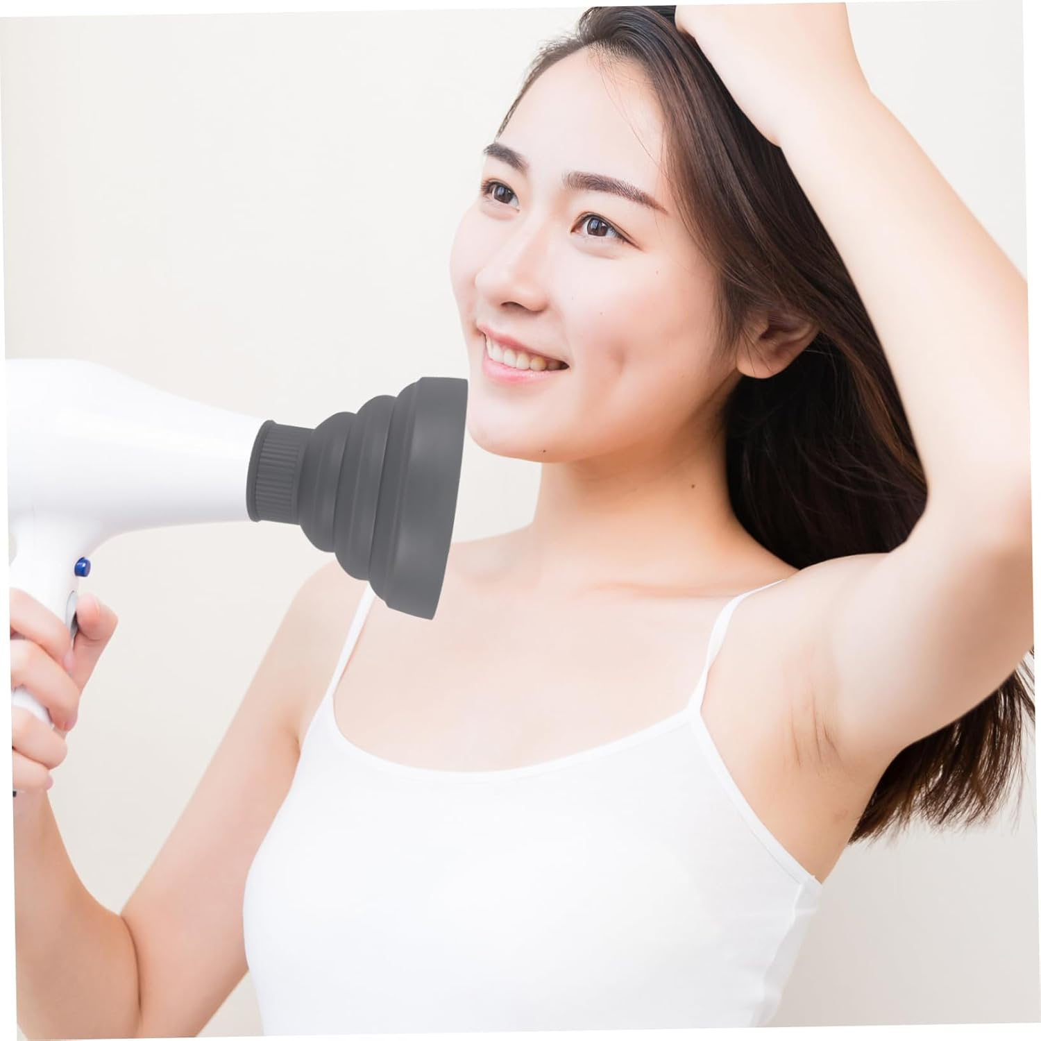 ERINGOGO Hair Dryer Cover Silicone Collapsible Diffuser Protective Cover for Hairdryer Salon Styling Tool Hair Dryer Nozzle Diffuser Attachment image number 5