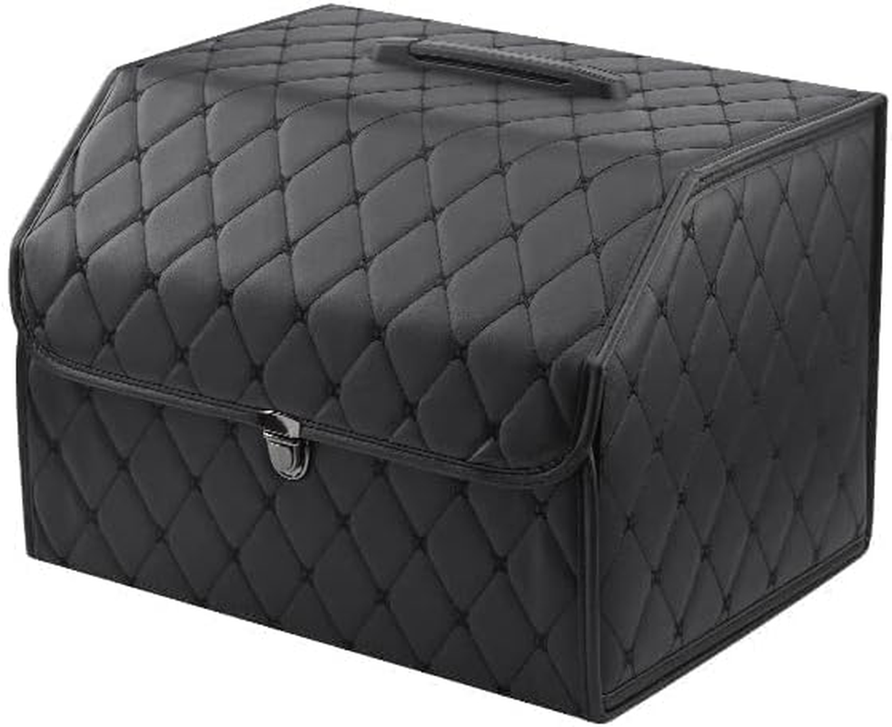 Car Trunk Organizer, Multipurpose Car Storage Organizer with Lid, Portable Collapsible Waterproof Trunk Storage Organiser Suitable for Car, SUV & Trucks (Large) image number 2