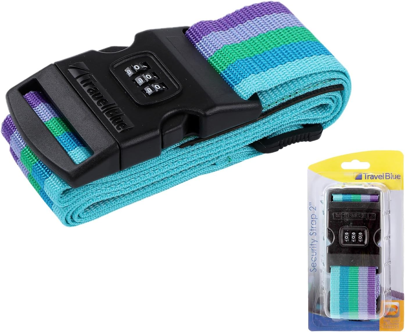 Travel Blue Luggage Straps &ndash; Adjustable Suitcase Straps in Multiple Sizes and Colours (Purple, 3-Dial (200Cm)) image number 2