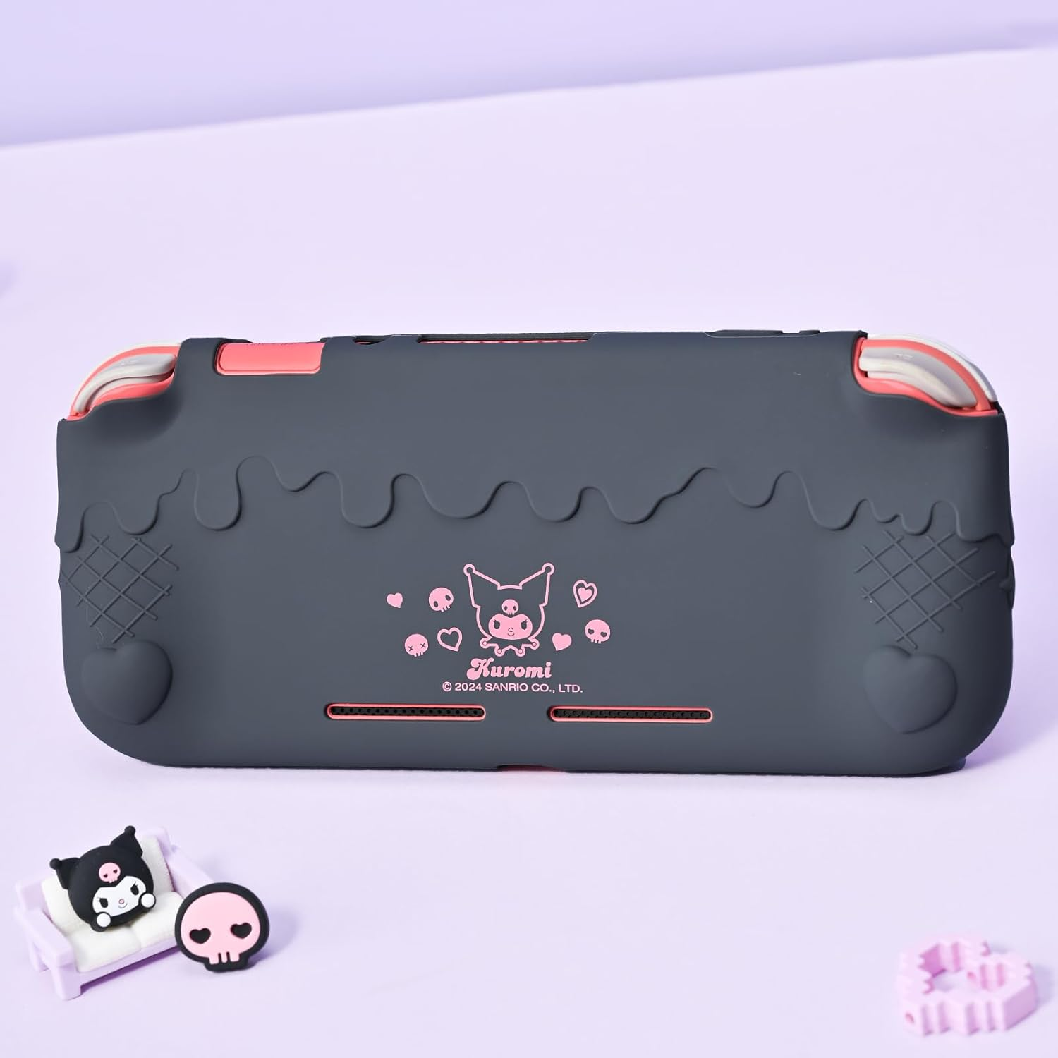 Kuitmor Protective Case for Switch Lite,Anti-Scratch Protective Shell,Soft Silicone Cover Case for Switch Lite 2019 with 2 Thumb Grip Caps - KLM image number 4