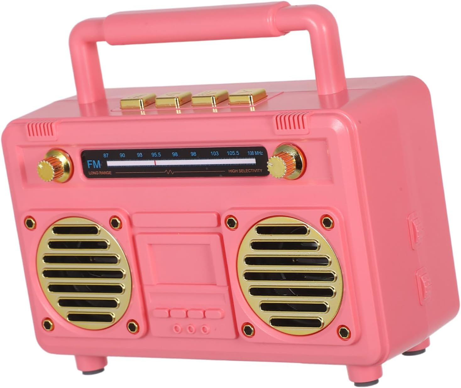 SECFOU Portable Mini Retro Speaker with Built Subwoofer Wireless Outdoor Radio for Camping and Travel Sturdy Battery for Compact Vintage Music Player for Home Desk Decor image number 5