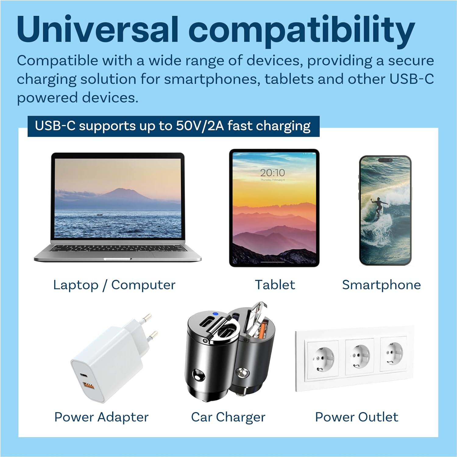 MMOBIEL USB Data Blocker [2 Pack] - Protect against Juice Jacking - Charge Only Adapter, Safe Charging - USB-A & USB-C Defender - Refuse Hacking - Data Blocking Adapter - Black image number 2