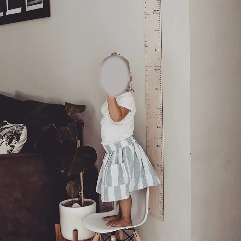 1 Set Measuring Wooden Ruler,Kid Height Growth Chart Height Measurement Wooden Ruler for Wall,Perfect Nursery,Room Decor to Measure(210Cm) image number 2