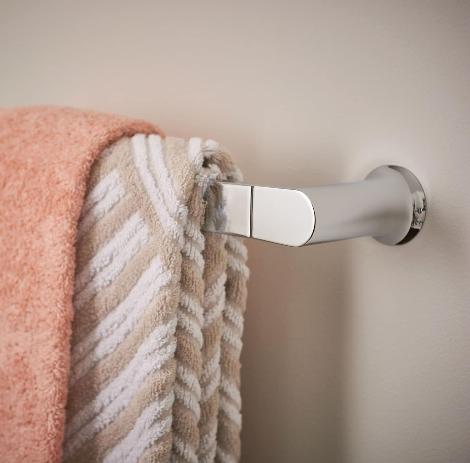 Moen Genta LX Chrome Modern 18-Inch Single Kitchen or Bathroom Towel Bar, BH3818CH image number 7