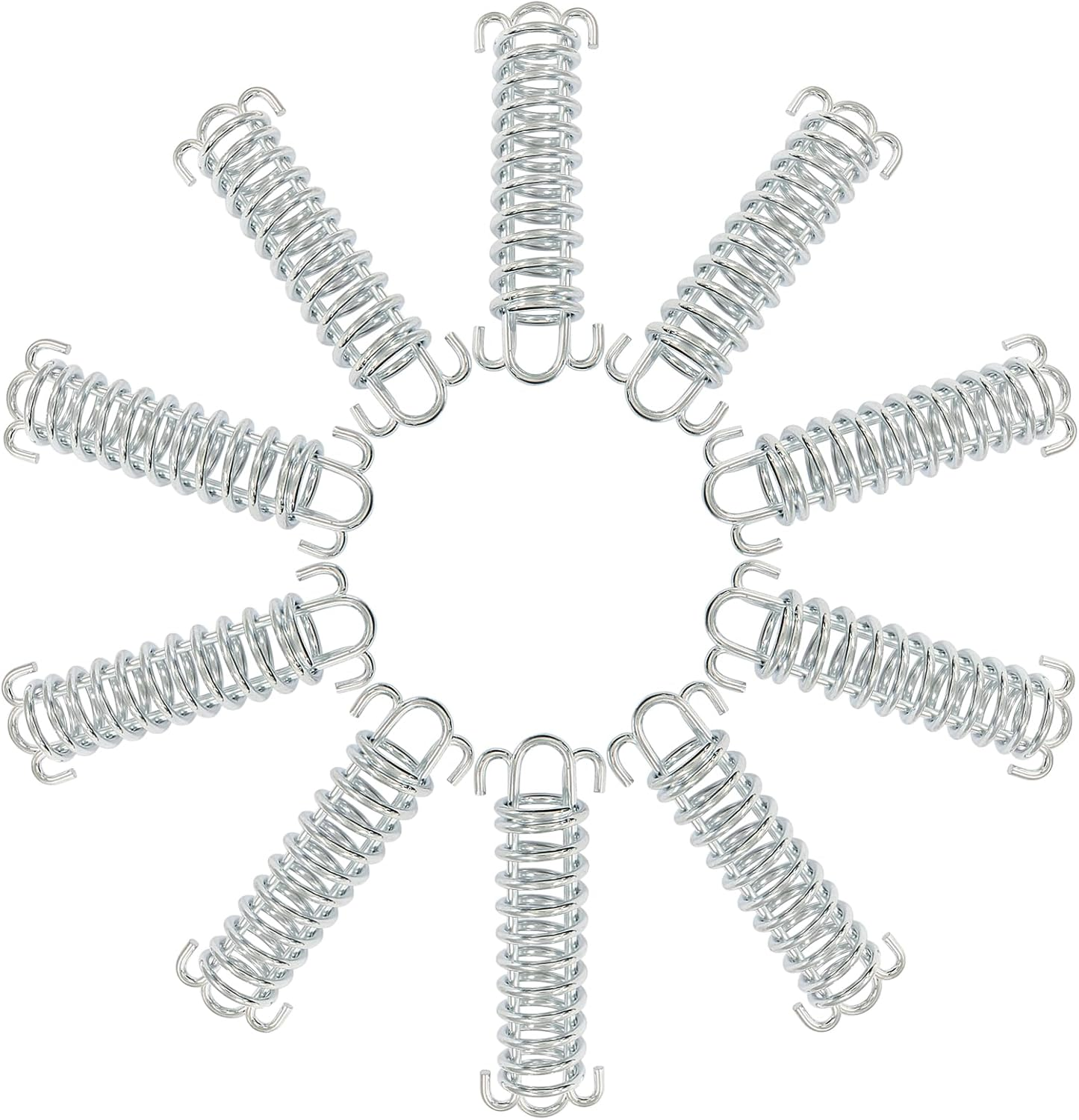 Hordion 10PCS Tent Spring Buckle Stainless Steel Rope Tensioner, Windproof Awning Fixed Hook Buckle for Outdoor Camping Dog Training Swing, ZC2404162724