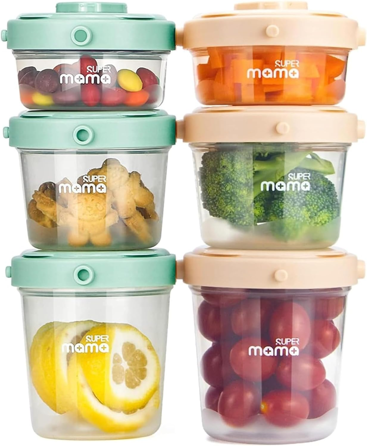 Baby Food Containers Freezer Safe - 6 Set(2/4/7Oz), Baby Food Jars with Lids, Freezer Storage Containers for Baby, Microwave & Dishwasher Safe, for Food, Dips, Snacks Etc, Pink image number 6