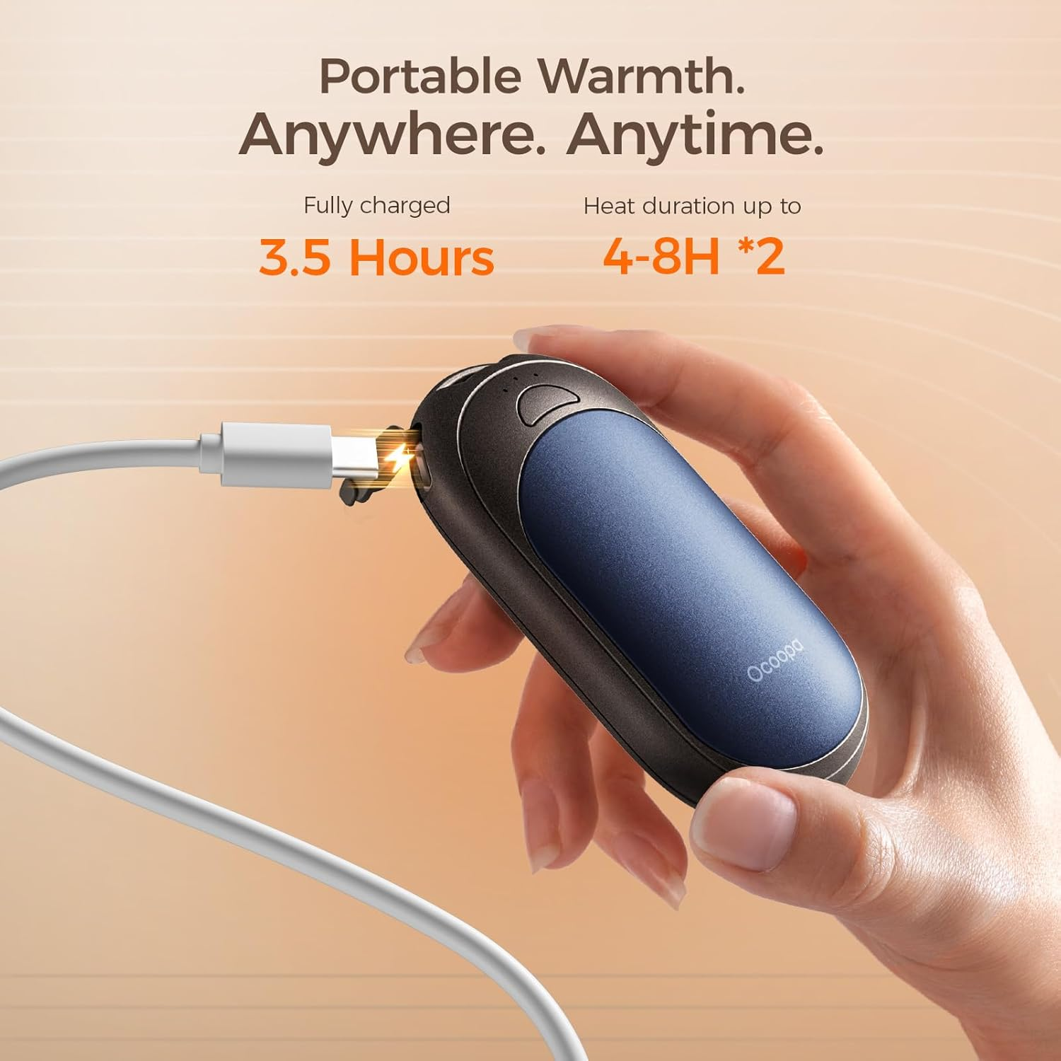 OCOOPA 2In1 Magnetic Rechargeable Hand Warmers 2 Pack, Electric Hand Warmer, Pocket Battery Operated Heater, UL Certified, 3 Heat Settings, Tech Gifts for Men,Purse Must Haves, Essentials, UT3 Lite image number 3