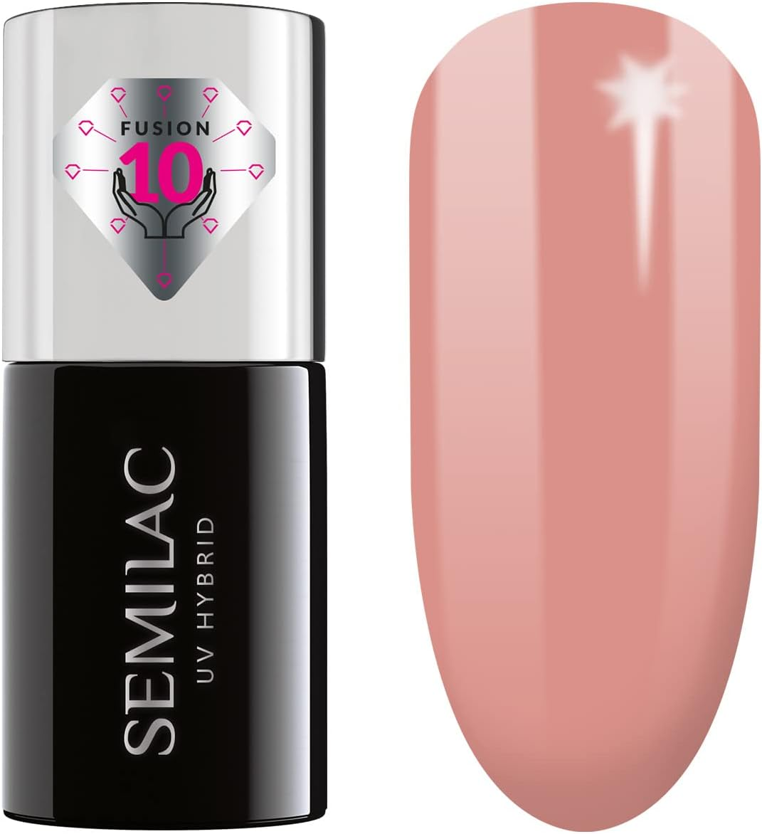 Semilac Extend UV Nail Polish 5-In-1 Green Colour 808 Pastel Mint 7 Ml Innovative UV LED Colour Polish for Colour-Intensive Fingernails Nail Polish