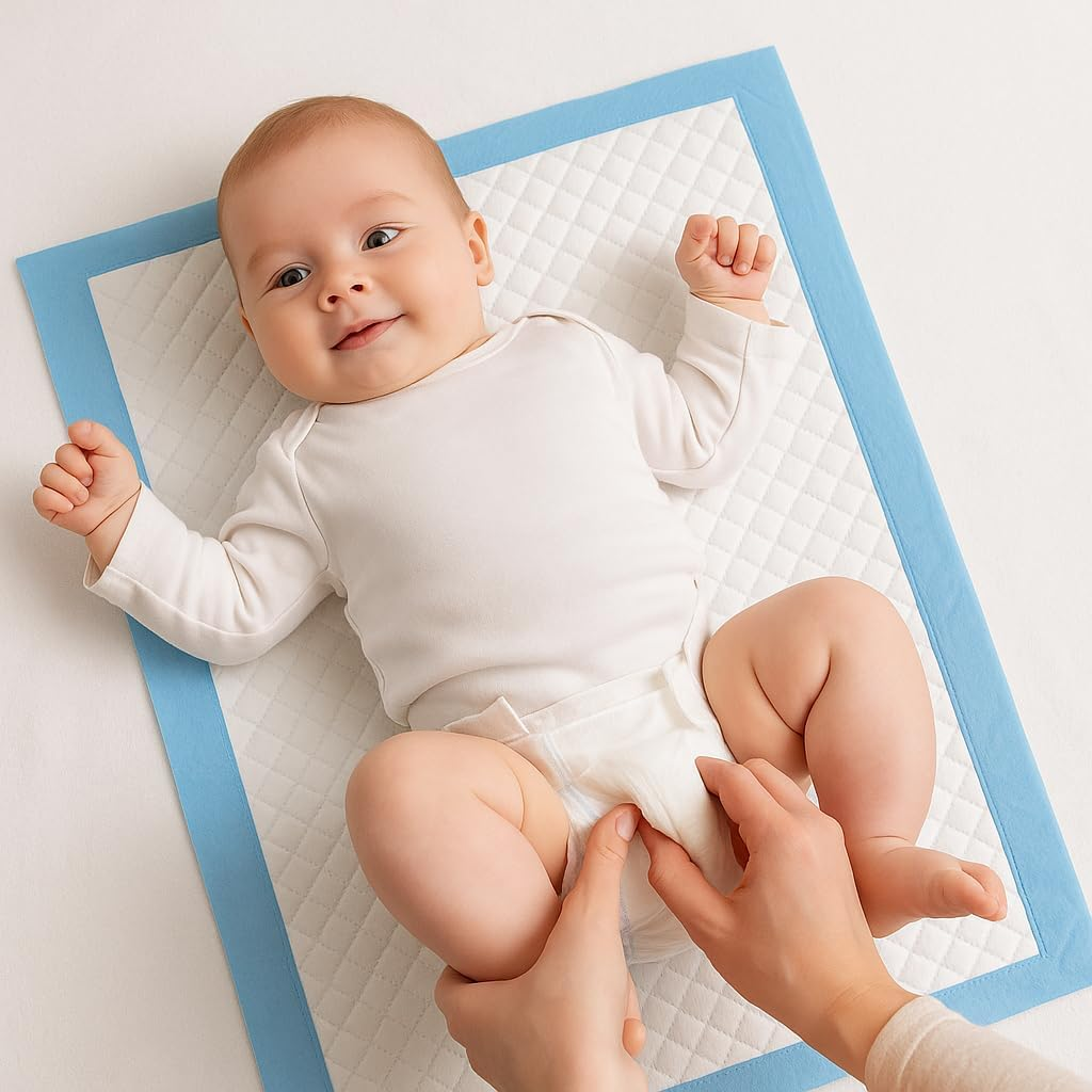 Premium Baby Changing Pads &ndash; Pack of 100 Disposable, Leakproof & Ultra Absorbent Nappy Change Mats | Soft, Hygienic & Travel-Friendly Baby Changing Pad Liners for Crib, Car, Daycare & On-The-Go image number 3