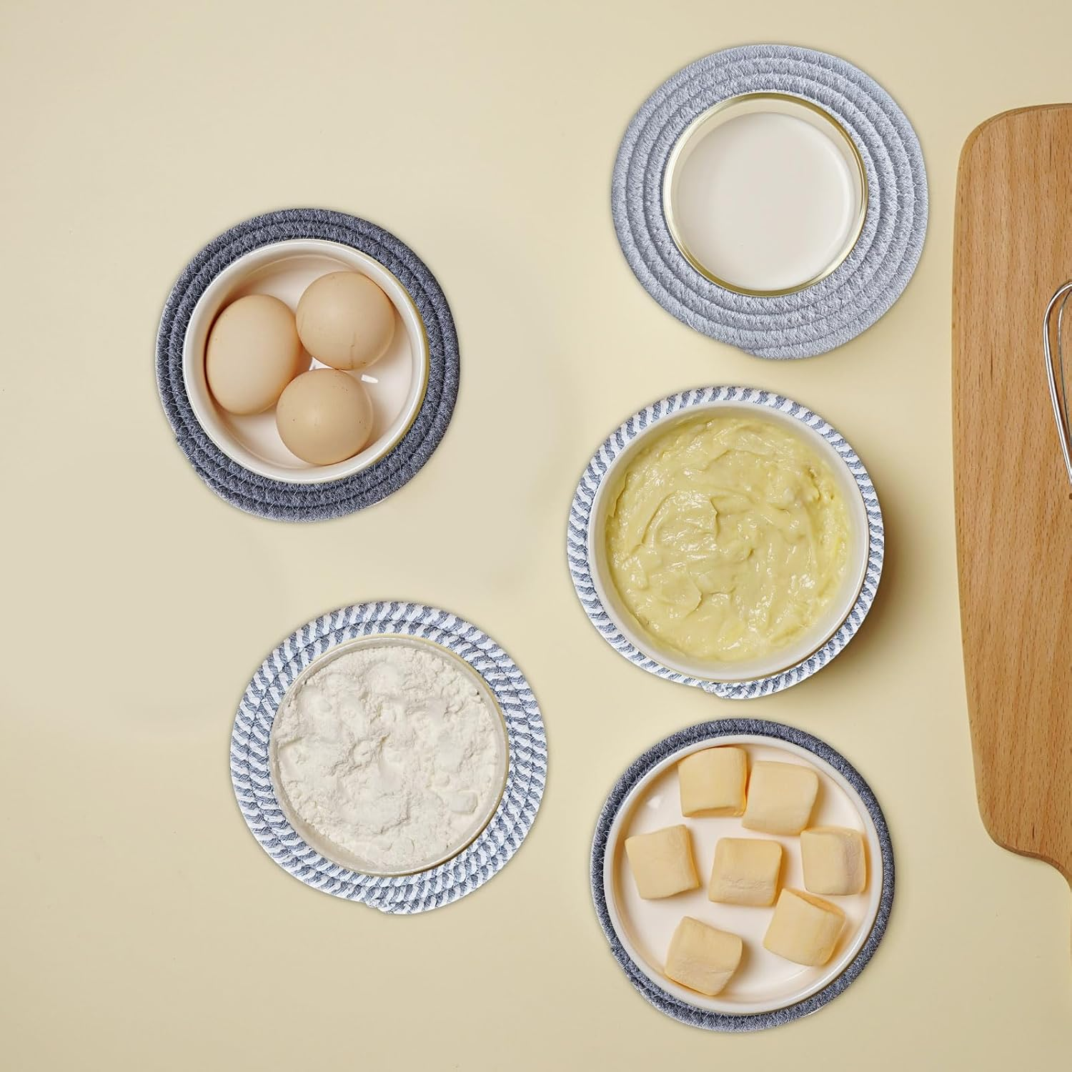 8 PCS Pot Holders for Kitchen, Hot Plate Mats for Kitchen Countertops，Table, Home Essentials, Farmhouse Decor image number 3