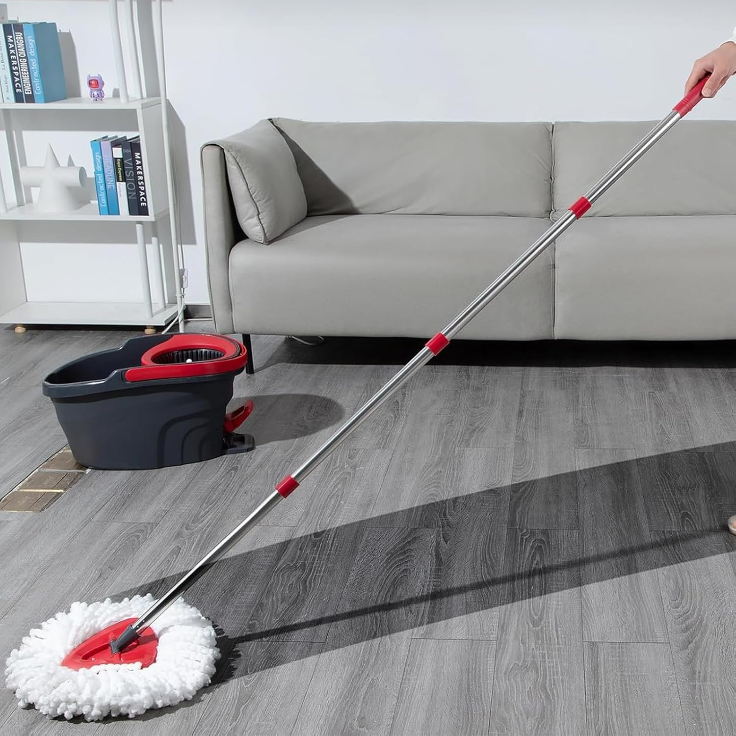 PHMING Telescopic Pole with Handle, Telescopic Pole Window Cleaning, 4 Sections Telescopic Poles, Total Length after Connection up to 148 Cm, for Home, School, Hotel image number 6