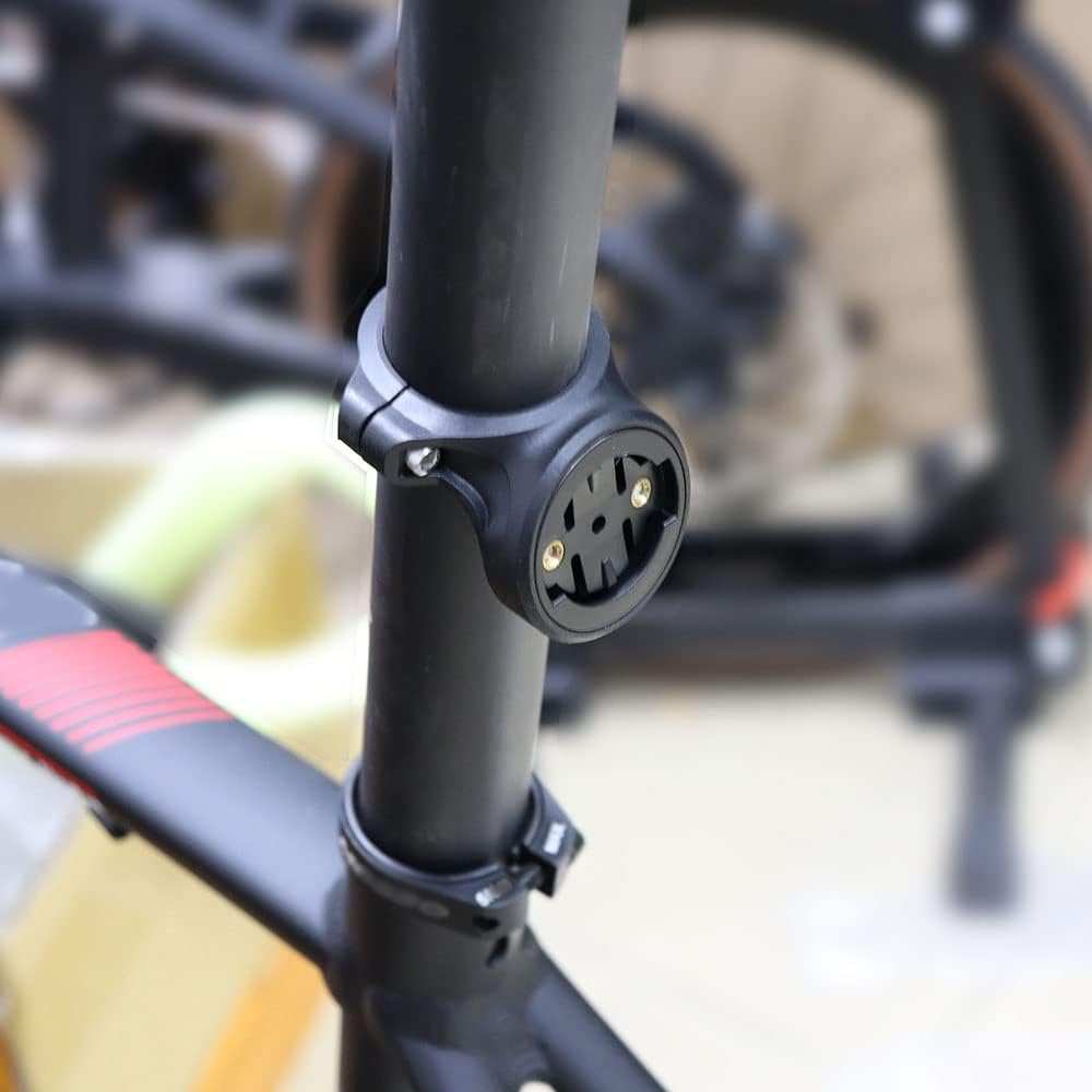 Bike Computer Mount, Bicycle Lights Bracket Holder for Mountain Road Bike Handlebars & Seatposts Compatible with Camera or Headlight Quick Release Combo Extended Adapter