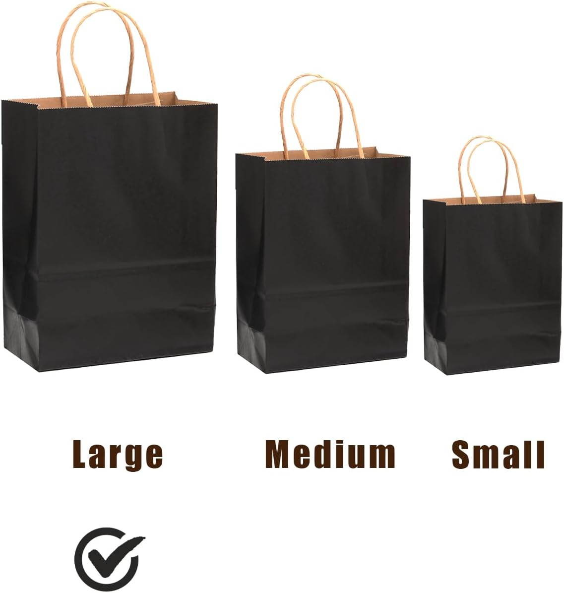 Qiqee 32-Pack Large Kraft Paper Gift Bags with Handles, 16 Colors, 33X25X13Cm (Large Size) image number 4