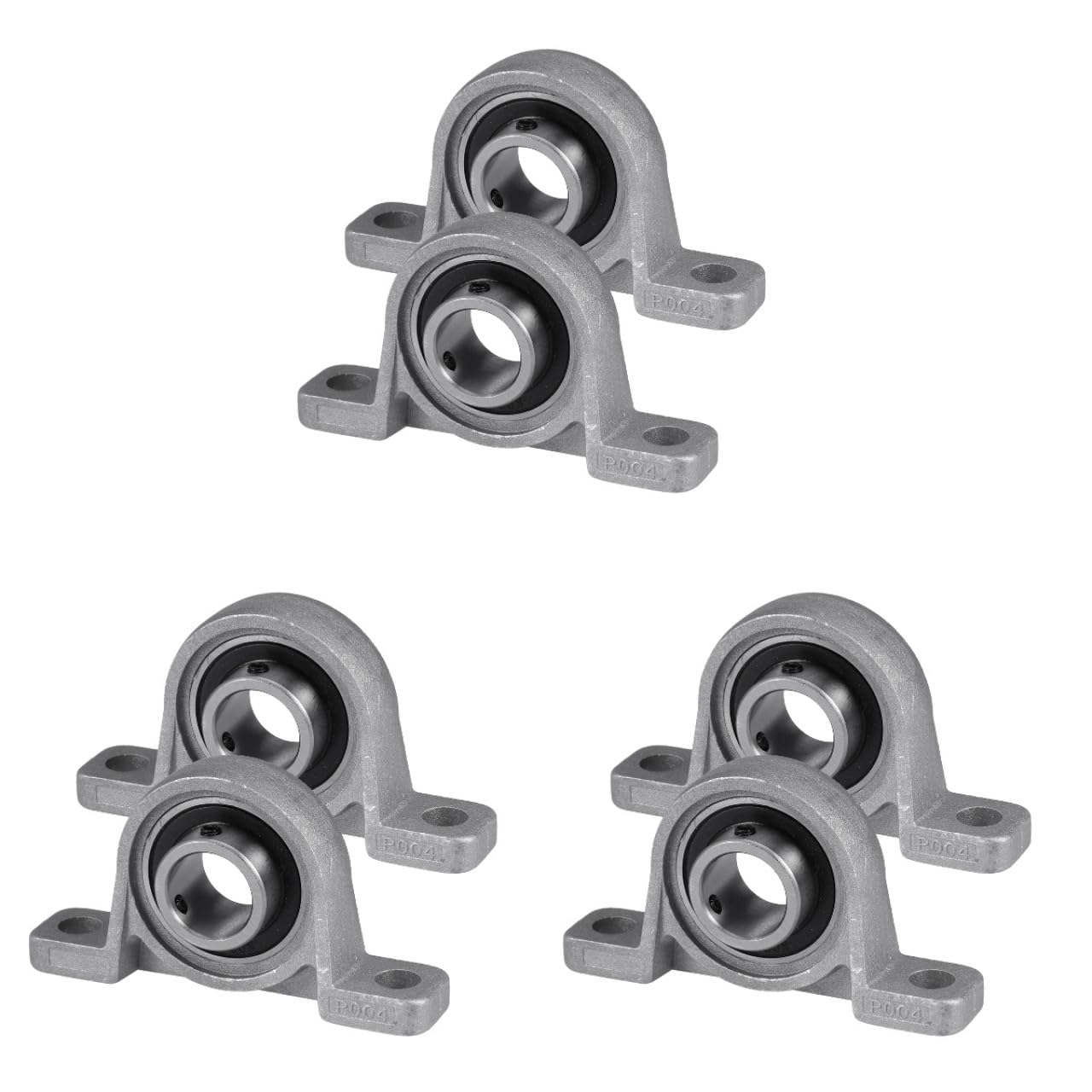 6 Pack Vertical Bearings, Zinc Alloy, Vertical KP004 Inner Diameter 20Mm for Machines, Automobiles, Motors image number 1