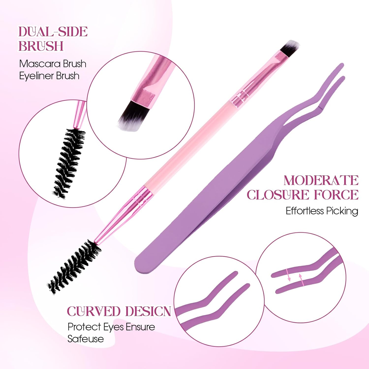 WENDY Lash Clusters Kit, 980Pcs Cluster Lashes D Curl Individual Eyelashes Natural 10-18Mm Mixed Russian DIY Lash Extension Kit with Lash Bond and Seal(60D+80D+80D+100D-D) image number 1