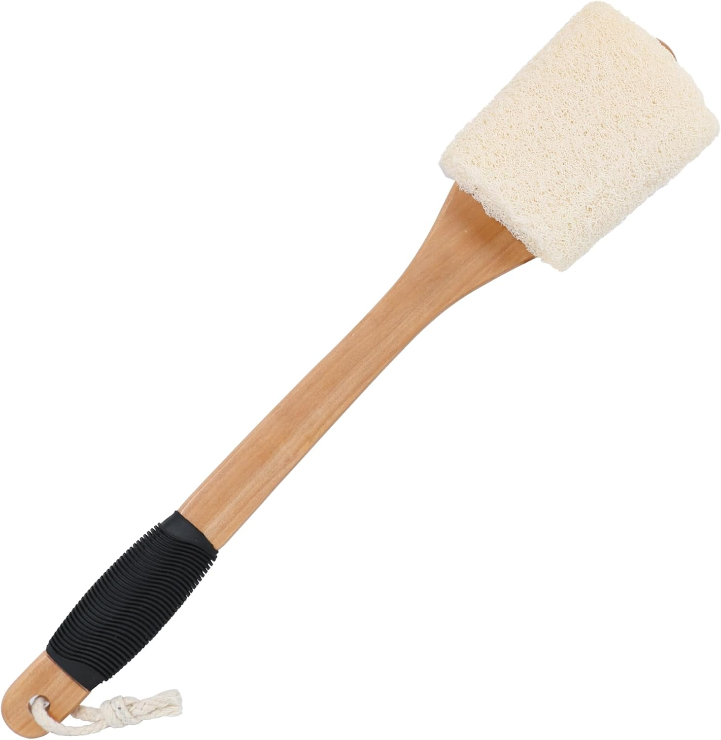 OWIIZI Back Loofah Scrubber Brush with Long Handle, Hard Loofa Sponge Body Bath Scrubber for Shower, Natural Luffa Skin Exfoliating on a Stick for Men Women Elder image number 6