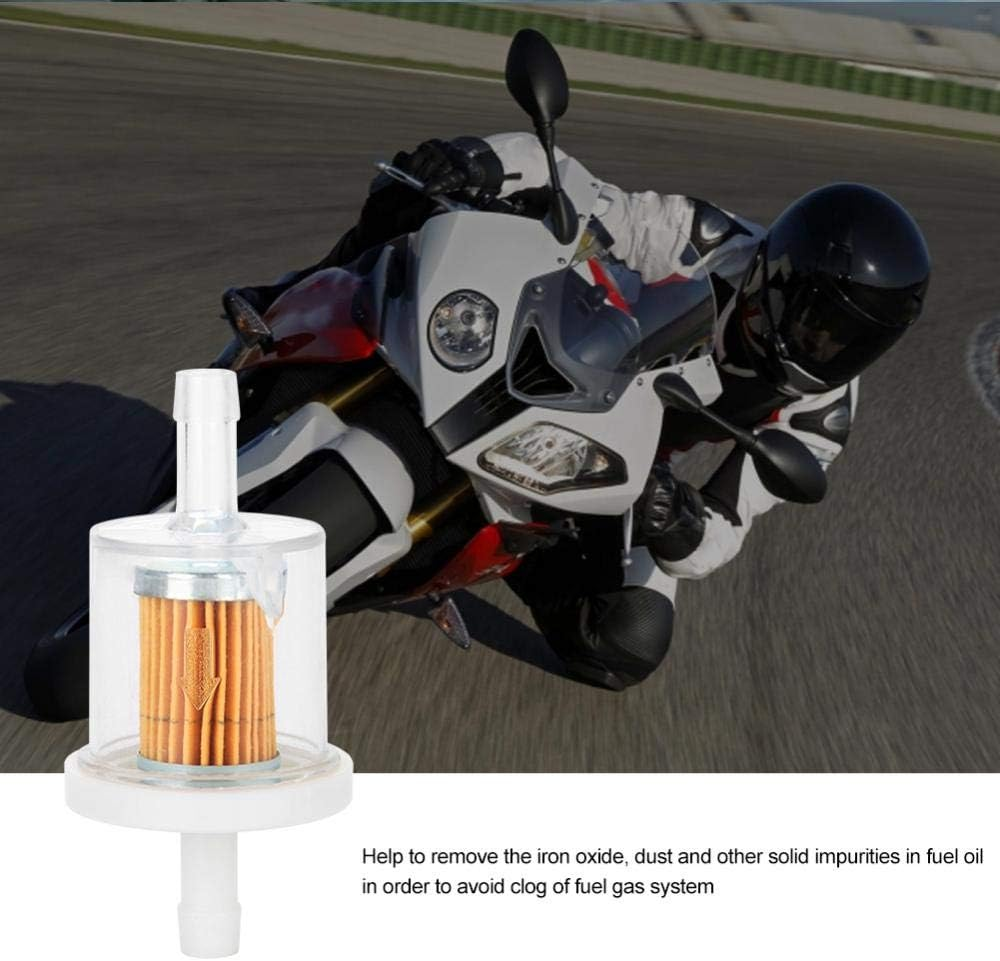 Fuel Filters for Lawnmower Motorcycle, 10Pcs 1/4Inch Plastic Inline Mini Small Engine Fuel Gas Filters for Lawnmower and Motorcycle Small Engines image number 5