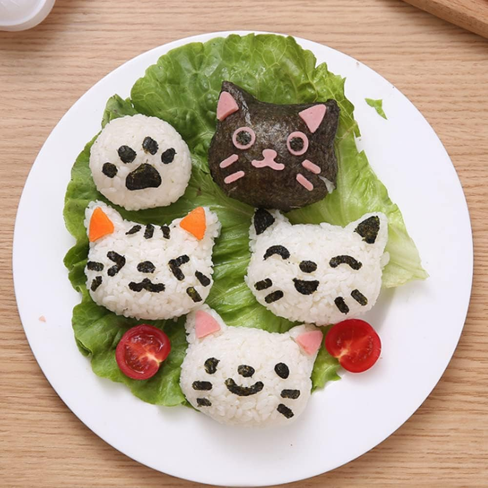 DIY 3D Cat Bento Rice Chocolate Sandwich Ball Mold Sushi Cutter Mould Maker Tool image number 2