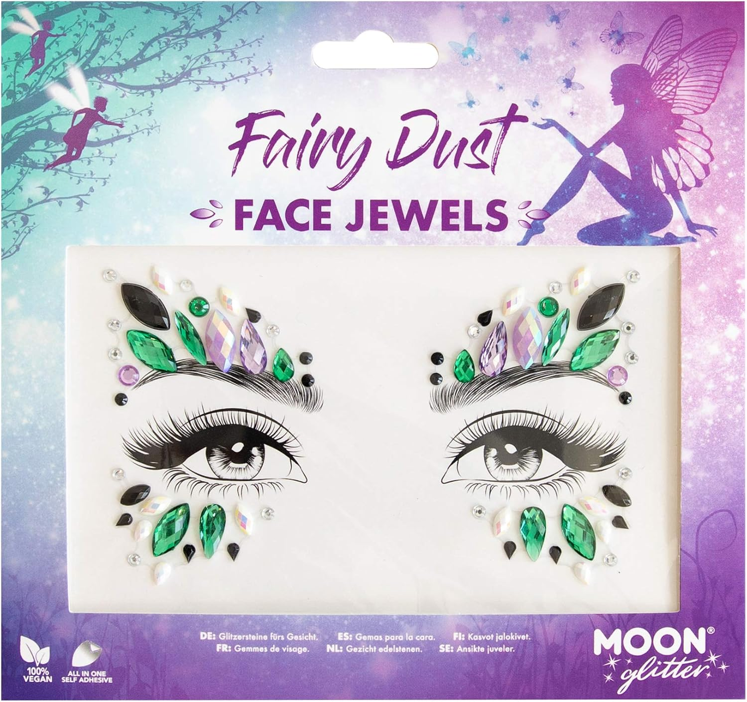 Smiffy'S Moon Glitter Face Jewels - Enchanted Pixie image number 6