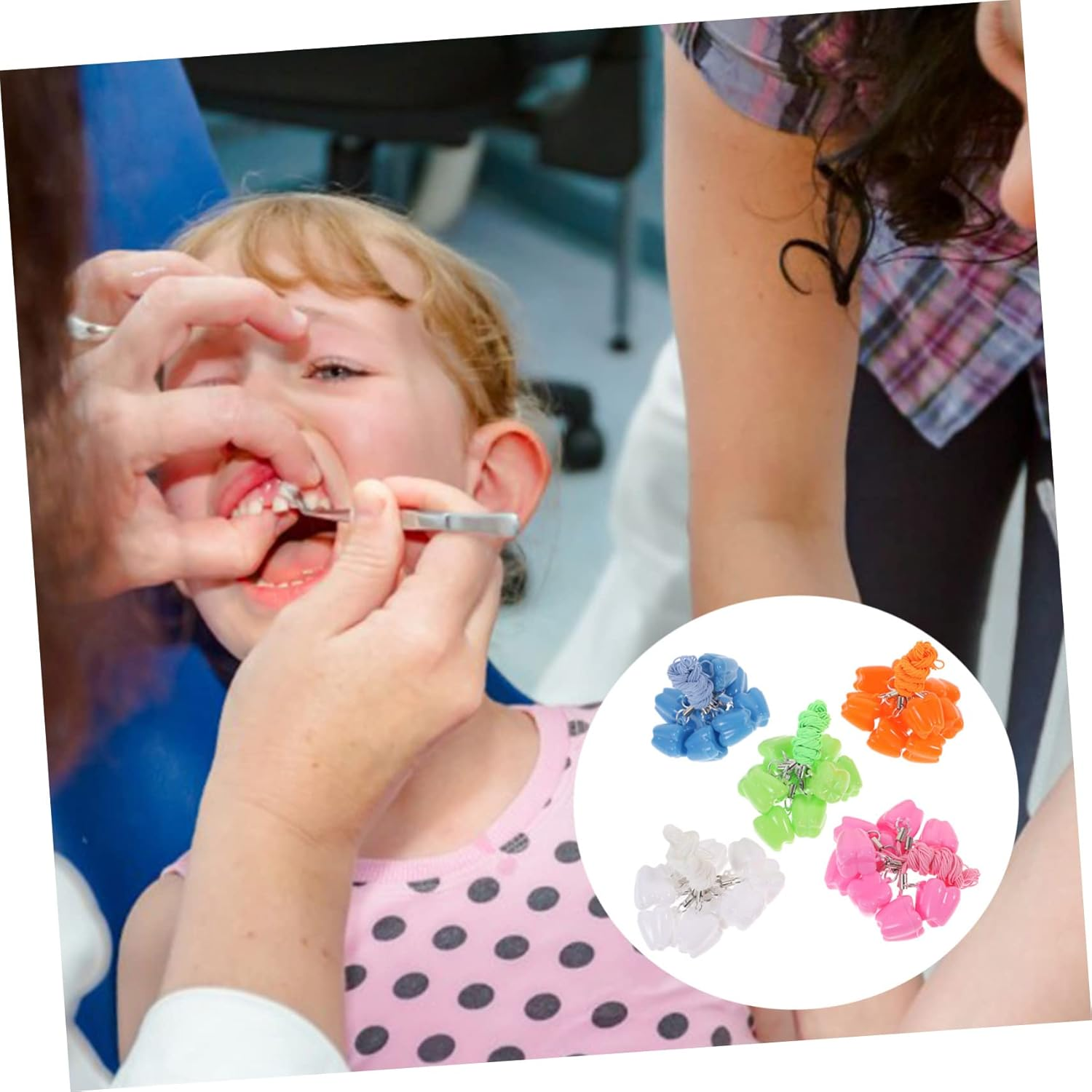 50Pcs Baby Teeth Keepsake Box Small Tooth Storage Organizer for Children Lovely Organizer Case Suitable for Baby Memory Preservation Random Color image number 1