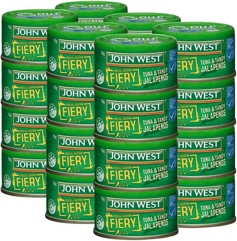 John West Fiery Tuna and Tangy Jalapeno 24 X 95 G image number 1