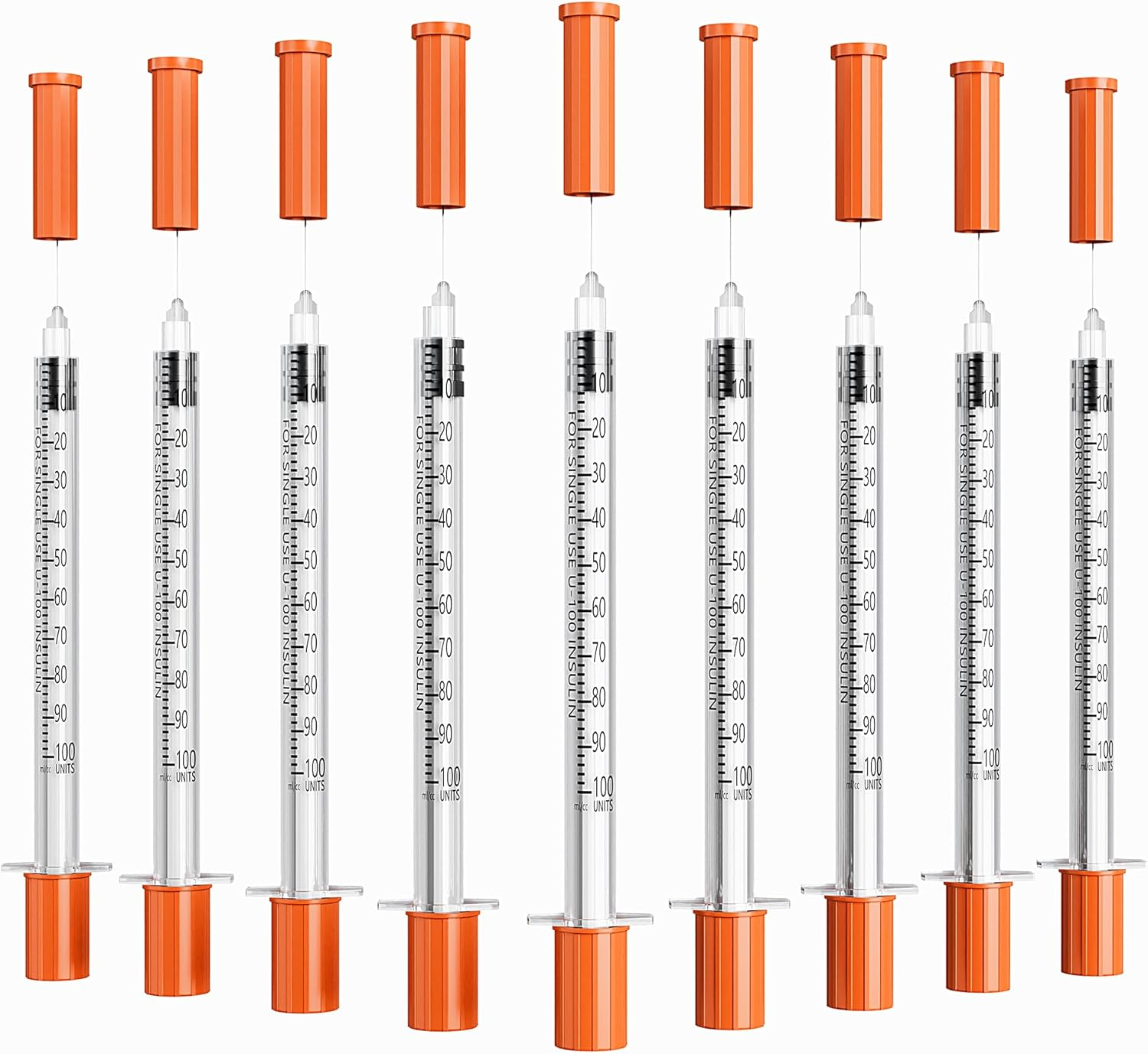 U-100 Syringes with 1Ml/Cc 30G 5/16 Inch 8Mm Needle, Disposable Syringe for Lab Dispensing Supplies, Individually Wrapped, Pack of 20 image number 6