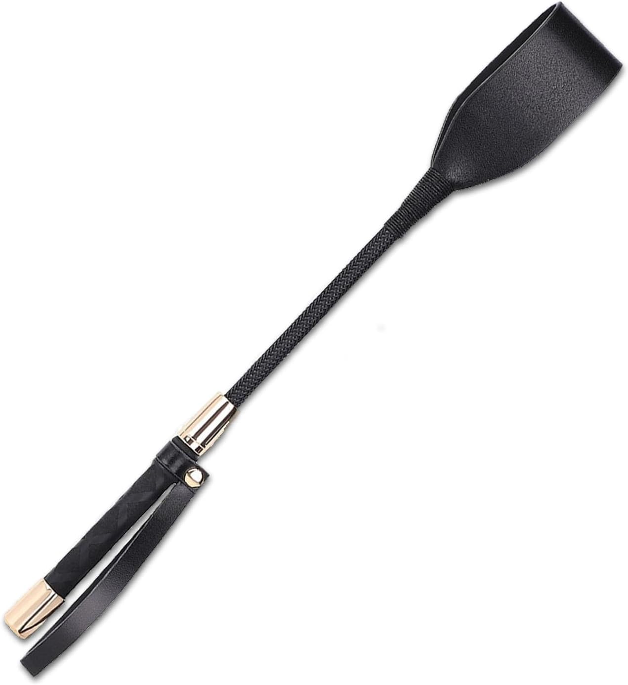 Mini Horse Riding Crop 33Cm &ndash; Lightweight Hobby Horse Accessory with Anti-Slip Grip &ndash; Durable PU Leather Hose Whip Crop for Kids & Horseplay Training(Black) image number 4
