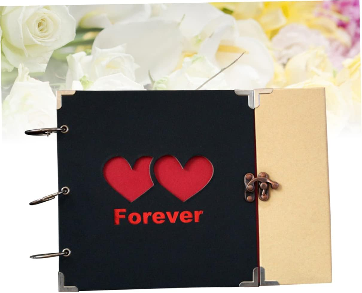 DIY Scrapbook Memory Album Double Heart Design High Capacity for Photos for Special Moments for Weddings Anniversaries and Valentine Day image number 4