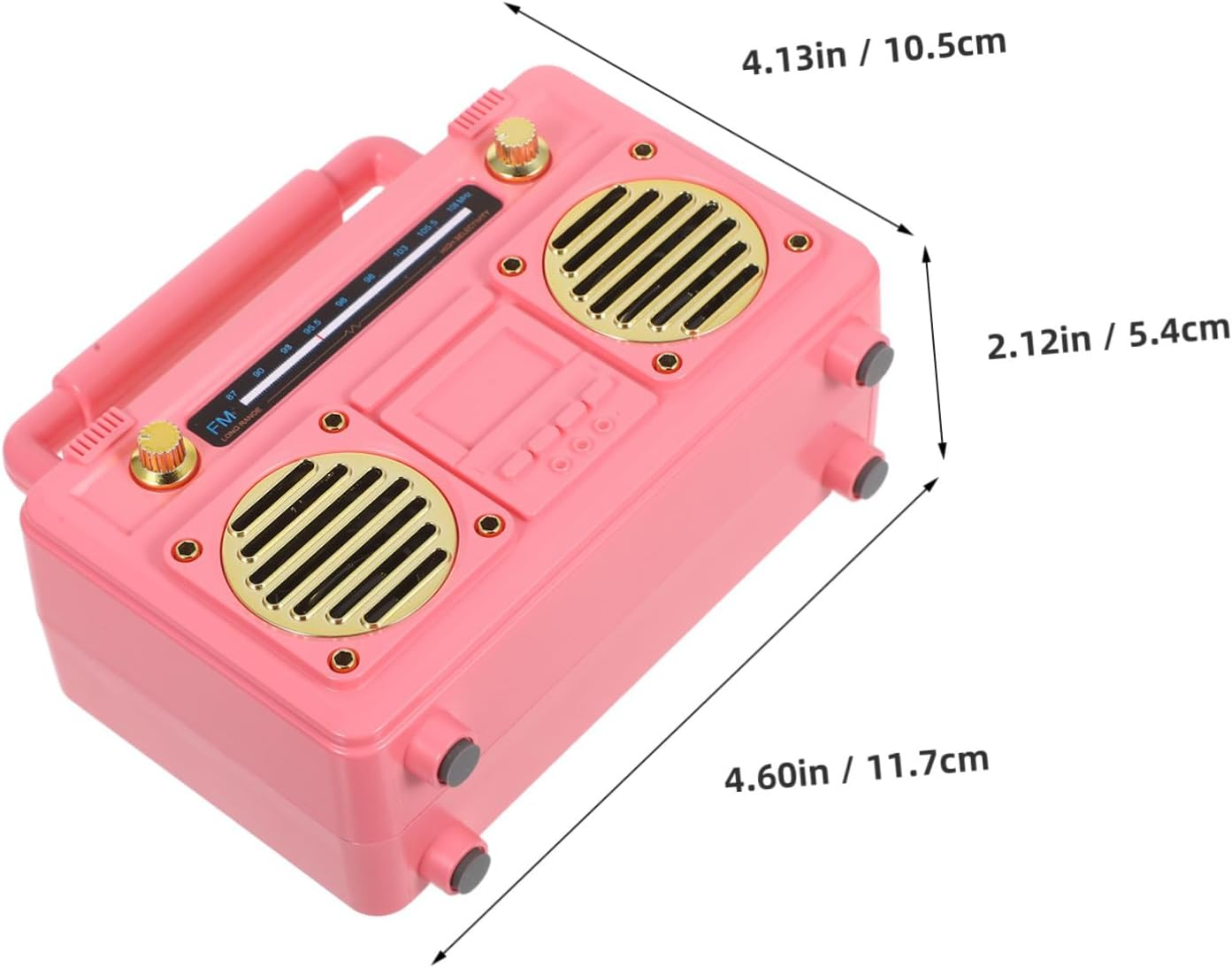 UTHCLO Vintage Mini Wireless Speaker Retro Portable Radio with Long Battery Life Compact Subwoofer for Outdoor Camping Travel Beach and Cheerleading Events image number 6