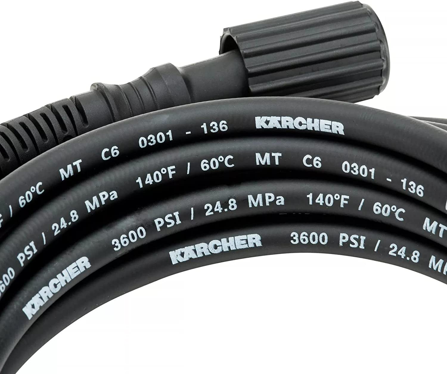 K&auml;rcher - 25' High Pressure Replacement/Extension Hose for Pressure Washers - 3600 PSI - Adapters Included - Quick Connect/M22 image number 3