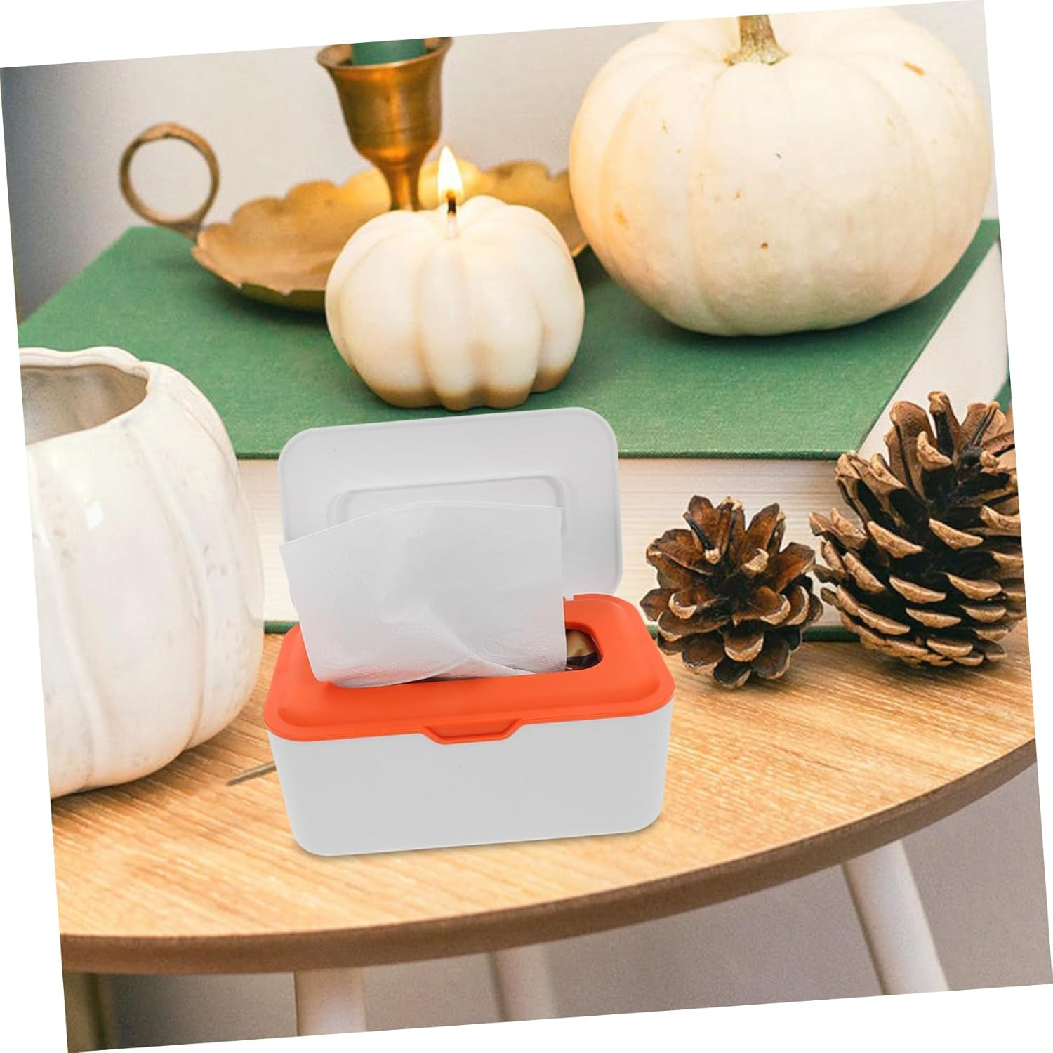 MERRYHAPY 2Pcs Wipes Storage Box Refillable Wipe Holder Wet Tissue Dispenser Sealed Portable Tissue Case for Household image number 6