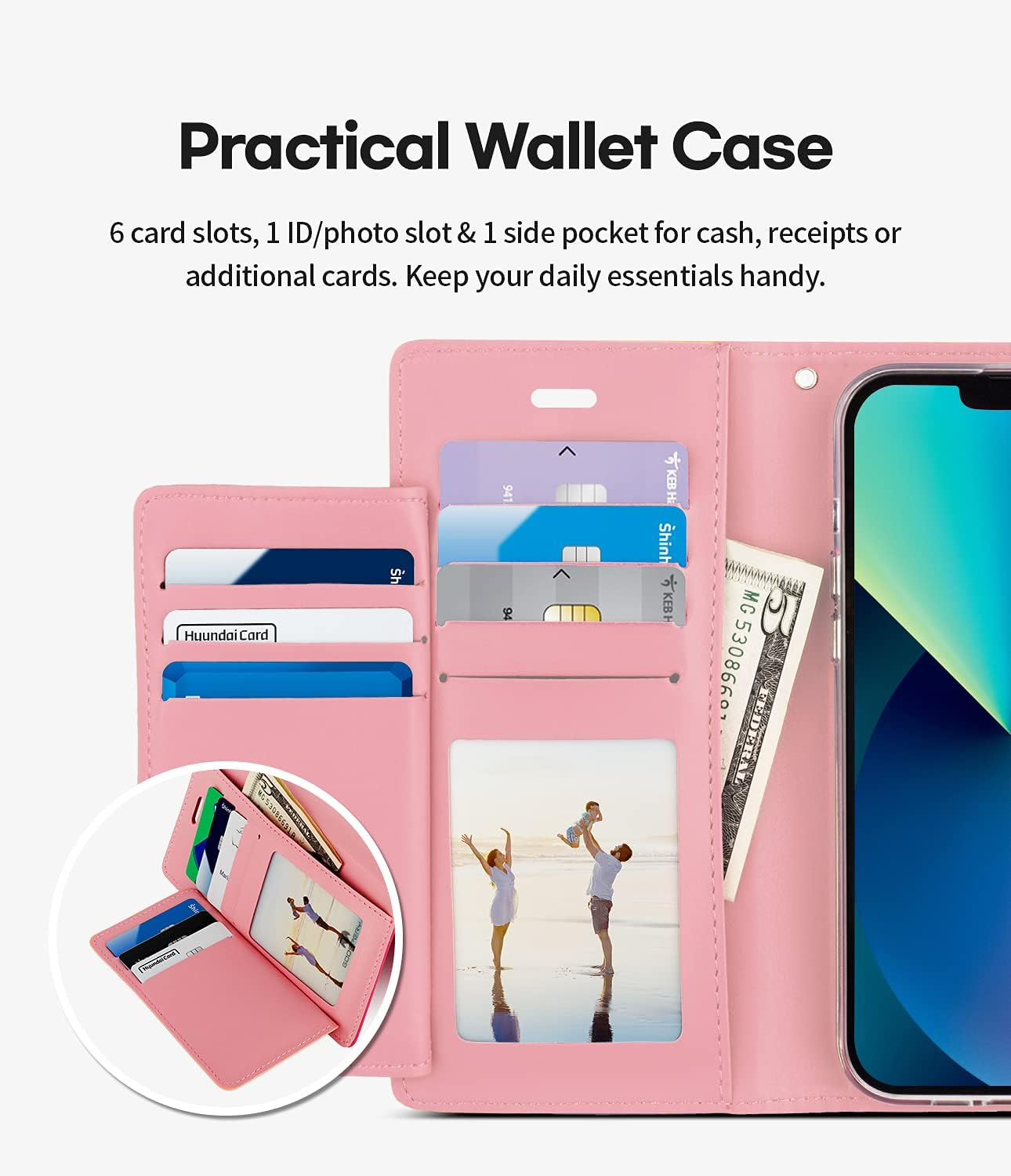 Rich Diary Case for Iphone 13 Mini - Hot Pink