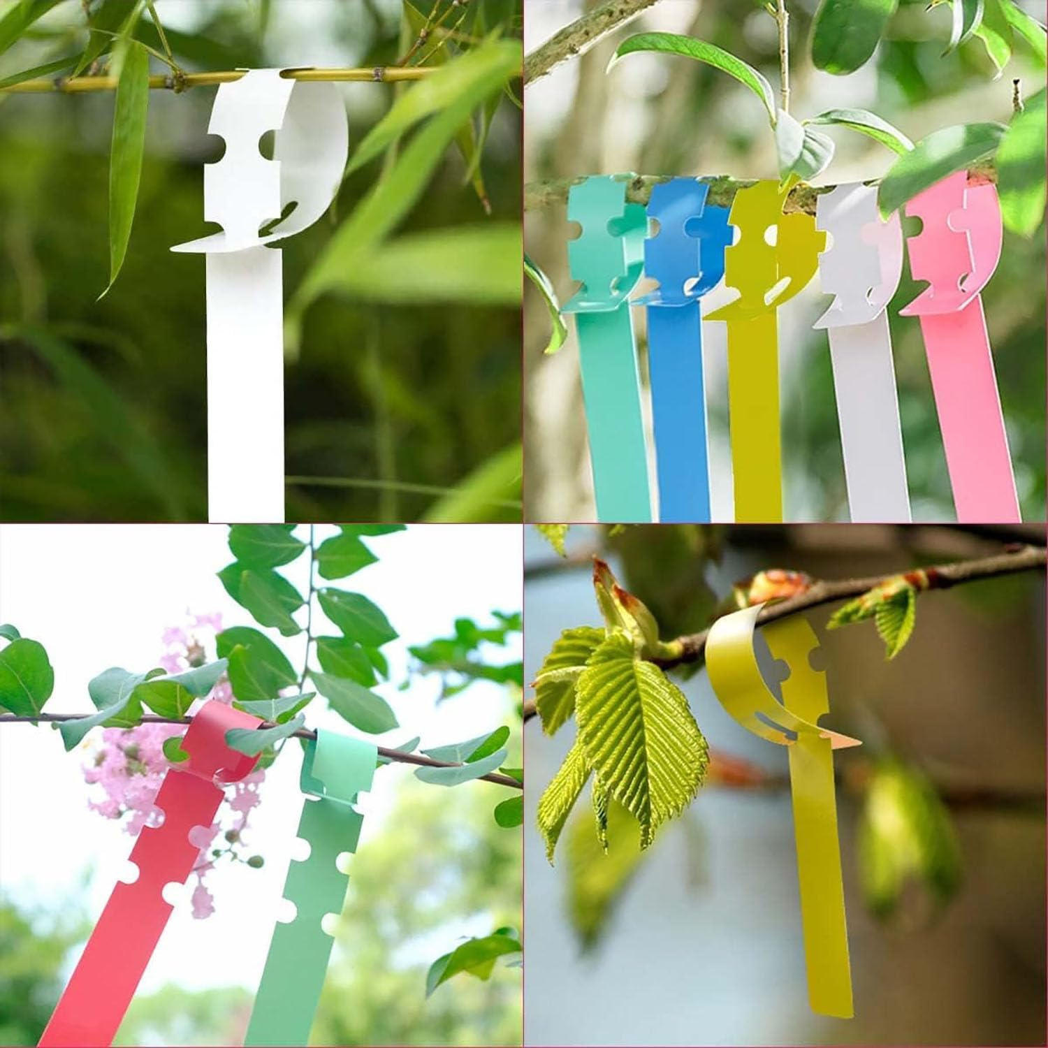 120Pcs 6 Colors Wrap around Adjustable Plant Tree Hanging Tags, Plastic Plant Labels Wrap around Tree Tags Markers, Adjustable Nursery Garden Labels Plant Tags with Large Writing Surface image number 5
