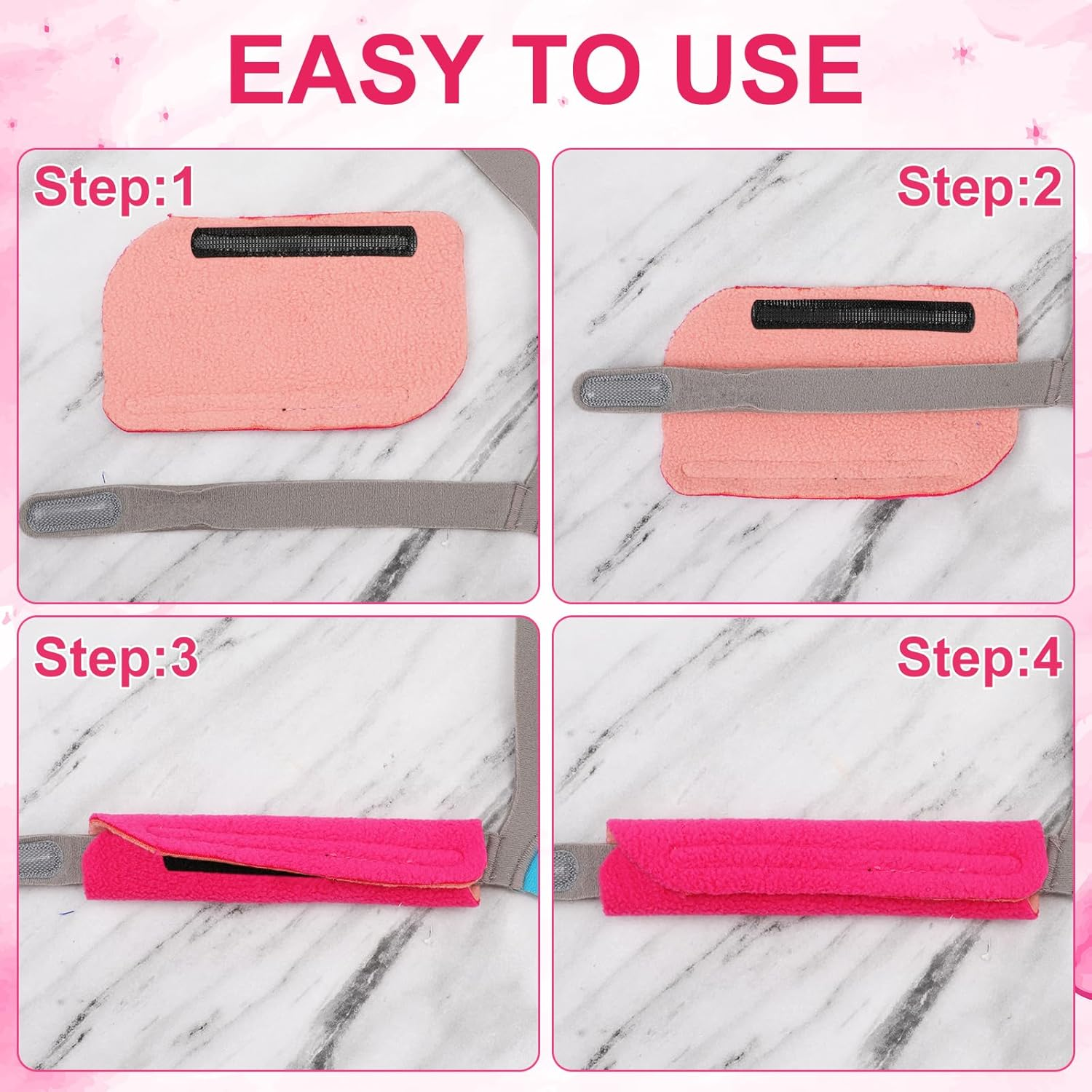 4Pcs Positive Pressure Headgear Strap Covers, Soft Positive Pressure Face Cushion Pads Reusable Breathable Mask Strap image number 1