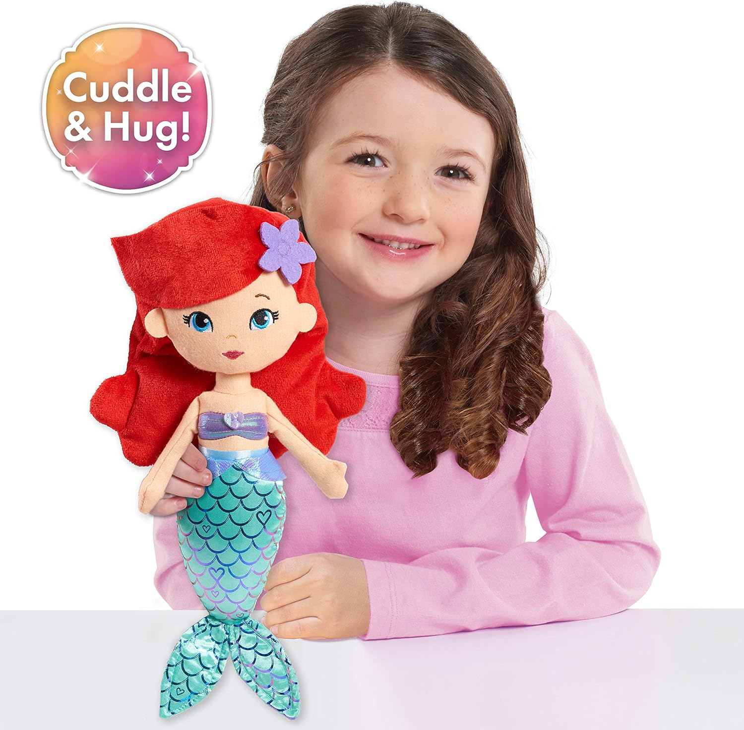 Disney Princess so Sweet Princess Ariel, 13.5-Inch Plush with Red Hair, the Little Mermaid, Kids Toys for Ages 3 up by Just Play image number 3