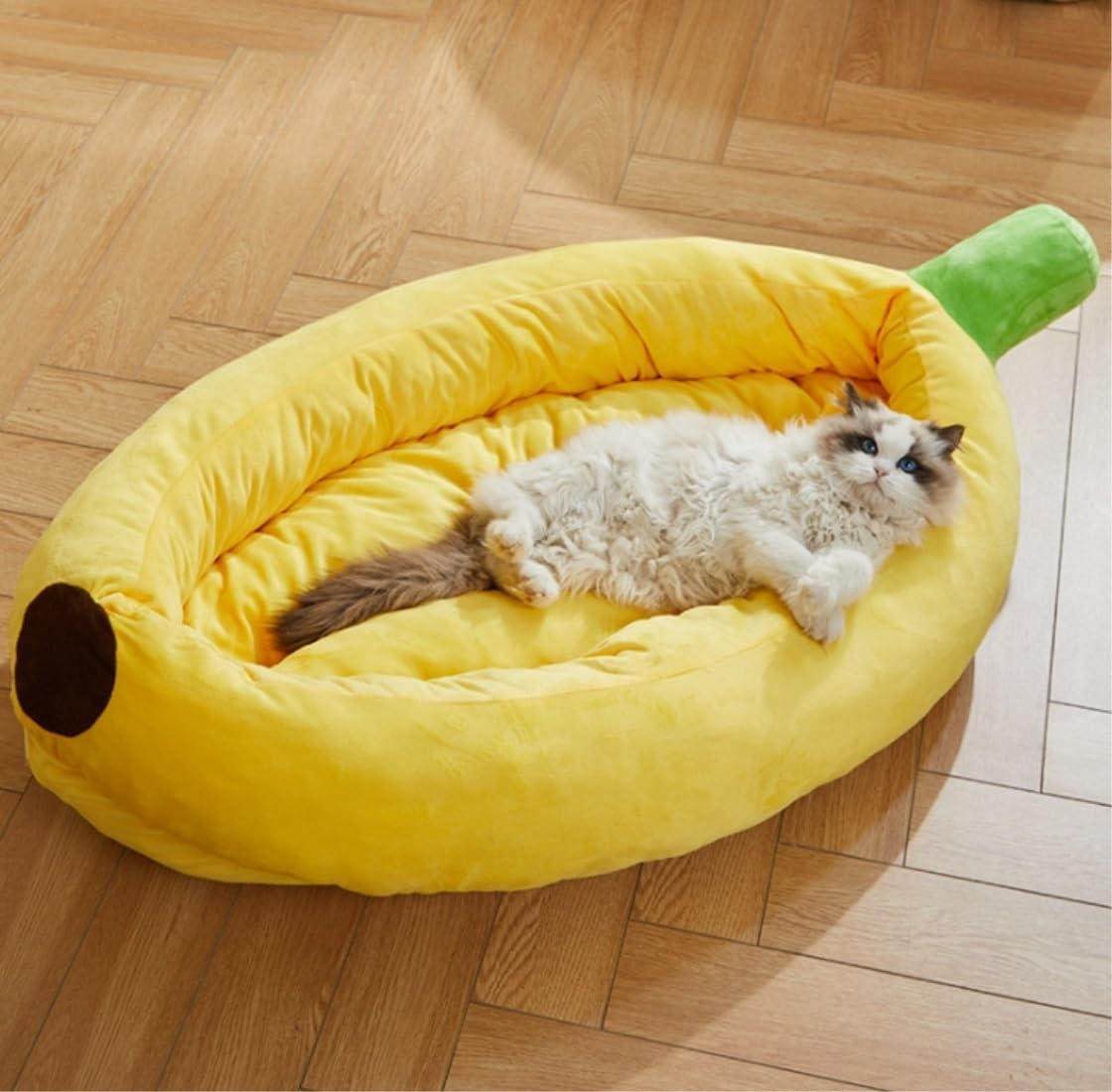 Dog Bed Cat House Pet House Pet Bed Orthopedic Dog Couch Bed with Removable Washable Cover and Nonskid Bottom Dog Beds for Large Medium Dogs Dog House Cat Bed Pet Nest ( Color : Yellow , Size : 62*38* image number 3