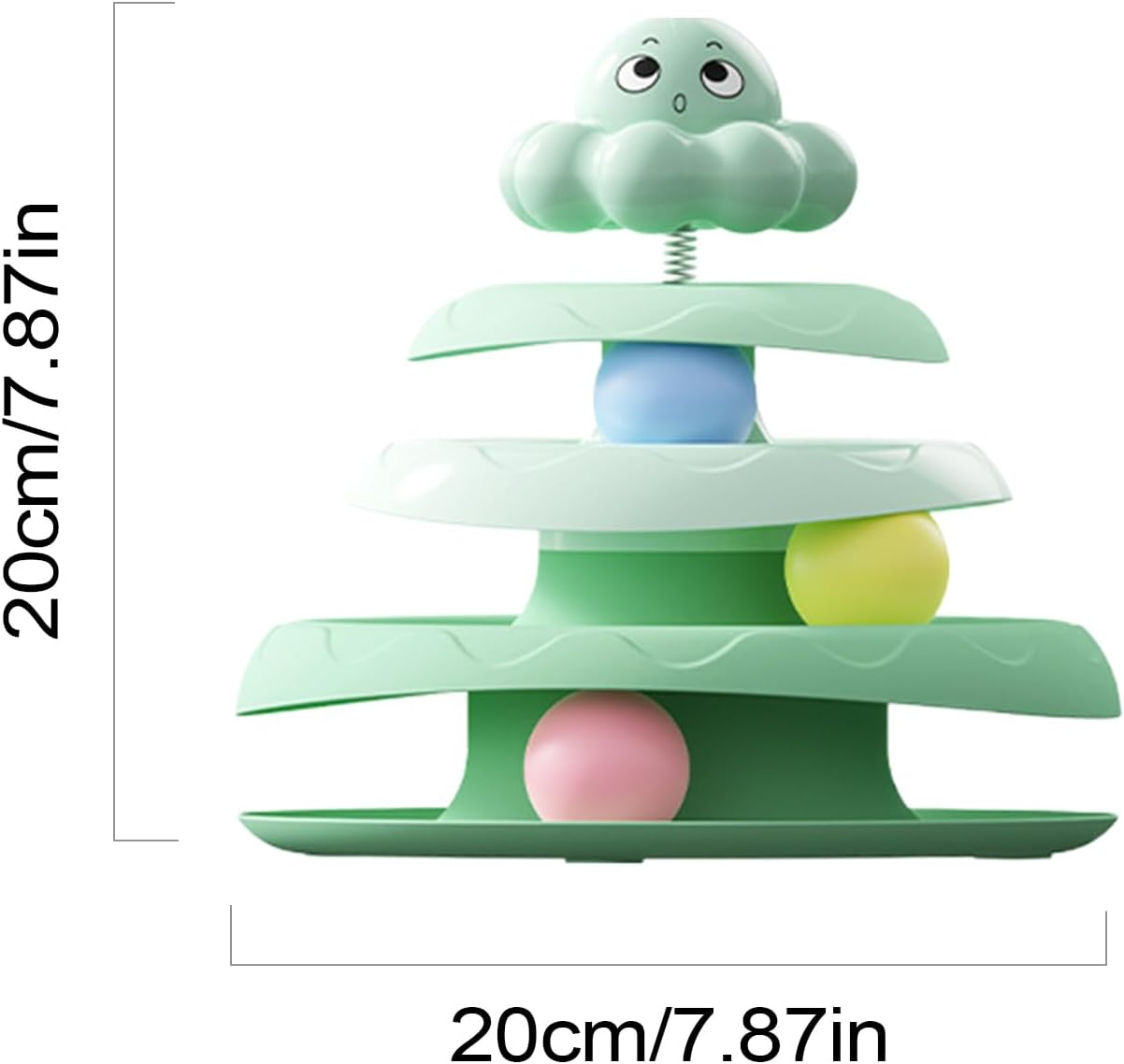 Cat Ball Track Toy | Three Layer Cat Ball Toy - Exercise Scratcher Anti-Slip Moving Puzzle Games for Small Space Indoor Hunting Treat Enrichment Boredom Birthday image number 4