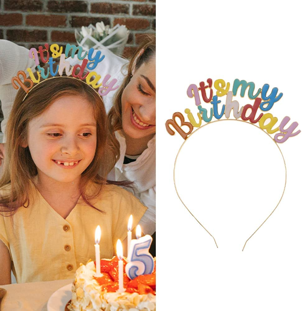Happy Birthday Tiara for Women It'S My Birthday Headband for Girls Birthday Party Headpiece Hair Accessories for Daughter Sister Best Friends Birthday Gifts image number 5
