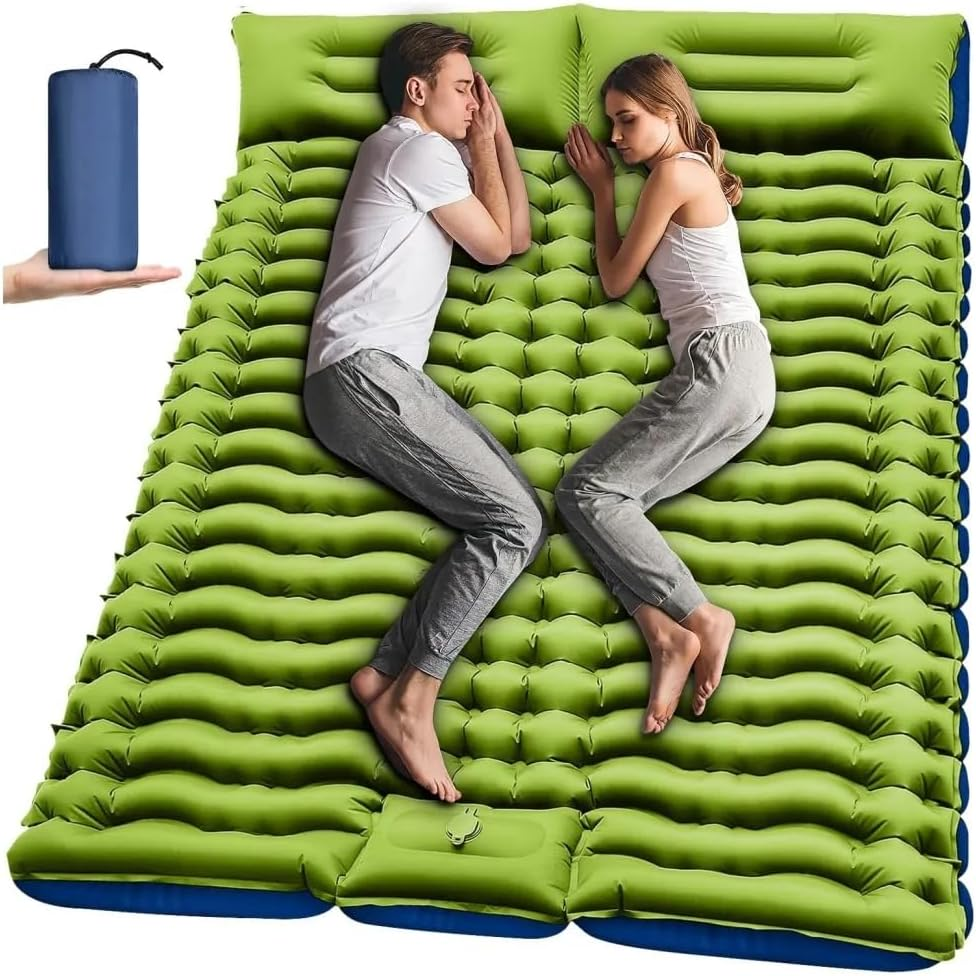 2 People Sleeping Pad for Camping, Foot Pump Inflatable Sleeping Pads for Camping and Outdoor, Portable Camping Pad image number 4