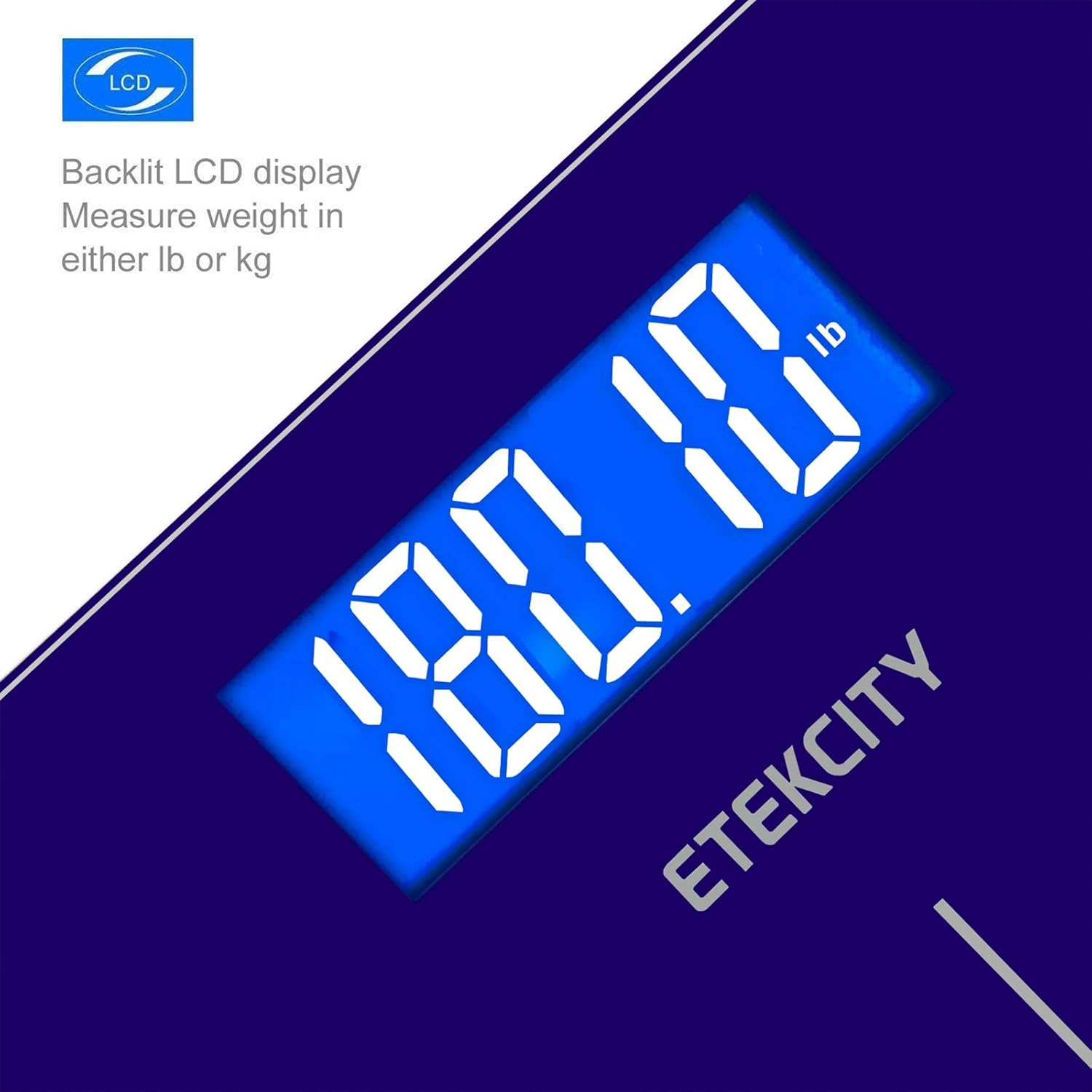 Etekcity Digital Body Weight Bathroom Scale with Step-On Technology, 400 Lb, Body Tape Measure Included, Elegant Blue - Sliver image number 6