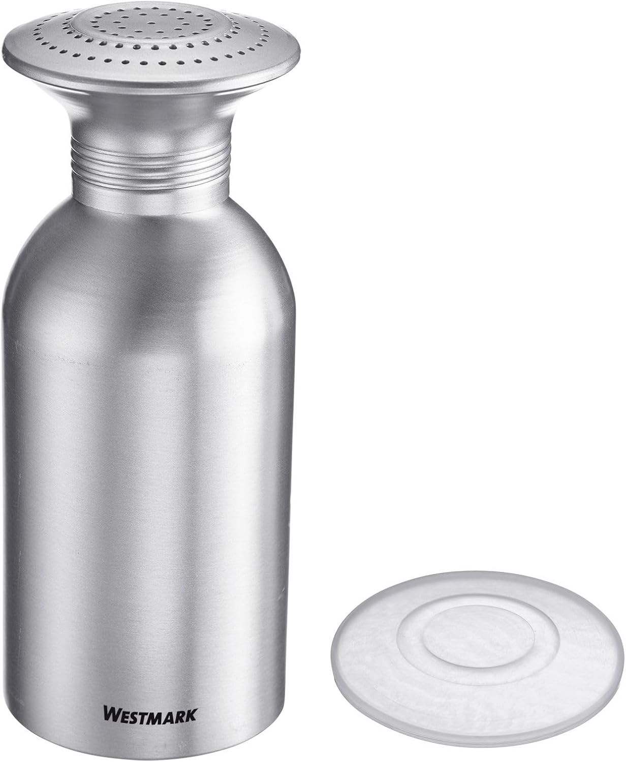 Westmark Omega Gastro Salt Shaker - Practical Spice Shaker for Catering and Commercial Kitchen, Also Suitable for Sugar, Salt Jar with Lid - Aluminium, 650 Ml, Silver/Transparent