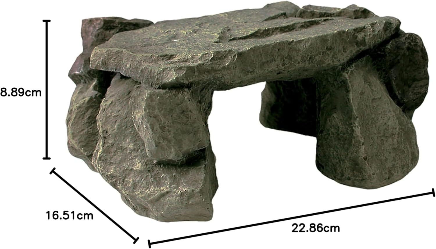 Zilla Pet Reptile Terrarium Shale Rock Den D&eacute;cor, Basking Rock and Hide for Bearded Dragons and Other Reptiles, Medium image number 1