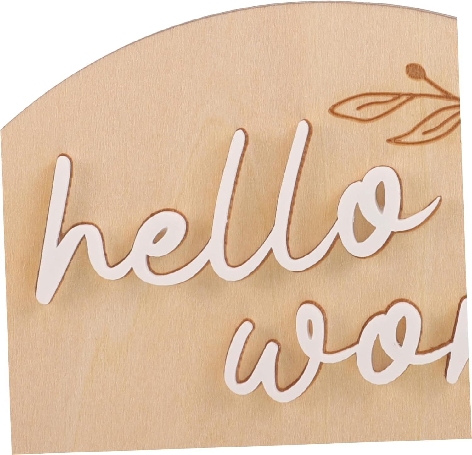 BESPORTBLE 2Pcs Newborn Birth Announcement Sign Wooden Disc Milestone Cards for Nursery image number 3