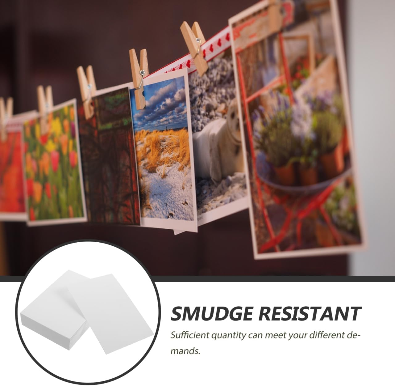 TEHAUX Glossy Photo Paper, 6 Inch Printable Photographic Paper, 100 Sheets, 260Gsm, White, Ideal for Home and Office Picture Prints Use image number 6