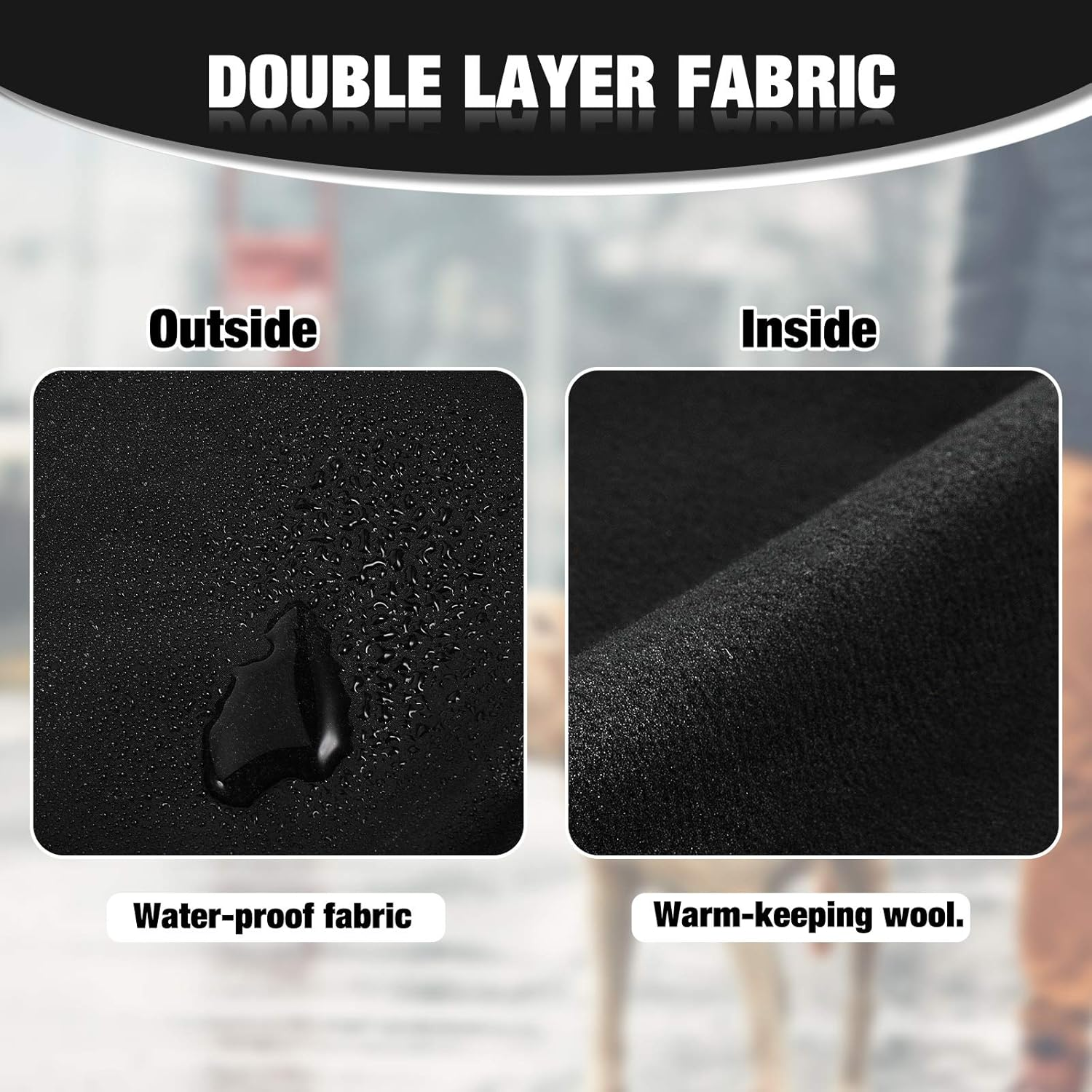 Geyoga 2 Pieces Waterproof Dog Snood Dog Neck and Ears Warmer Reflective Neck Ear Scarf Snood Headband Scruff Winter Headwear(Large) image number 5