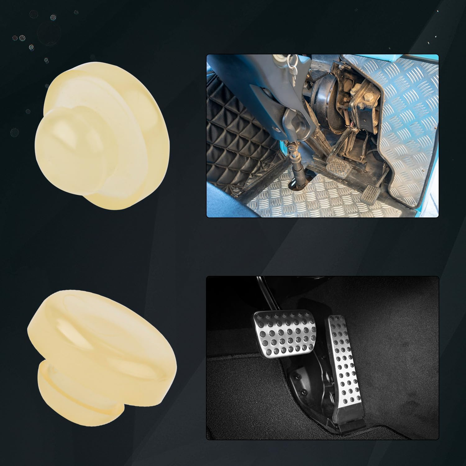 12Pcs Brake Pedal Stop Pads, Rubber Clutch Pedal Stopper Brake Switch Stoppers Replacement for Infiniti G20 G35 G37 I30 J30 Q45 Q60 Nissan Z Versa Xterra Stanza 350Z 46584-S0100 46584S0100 image number 1